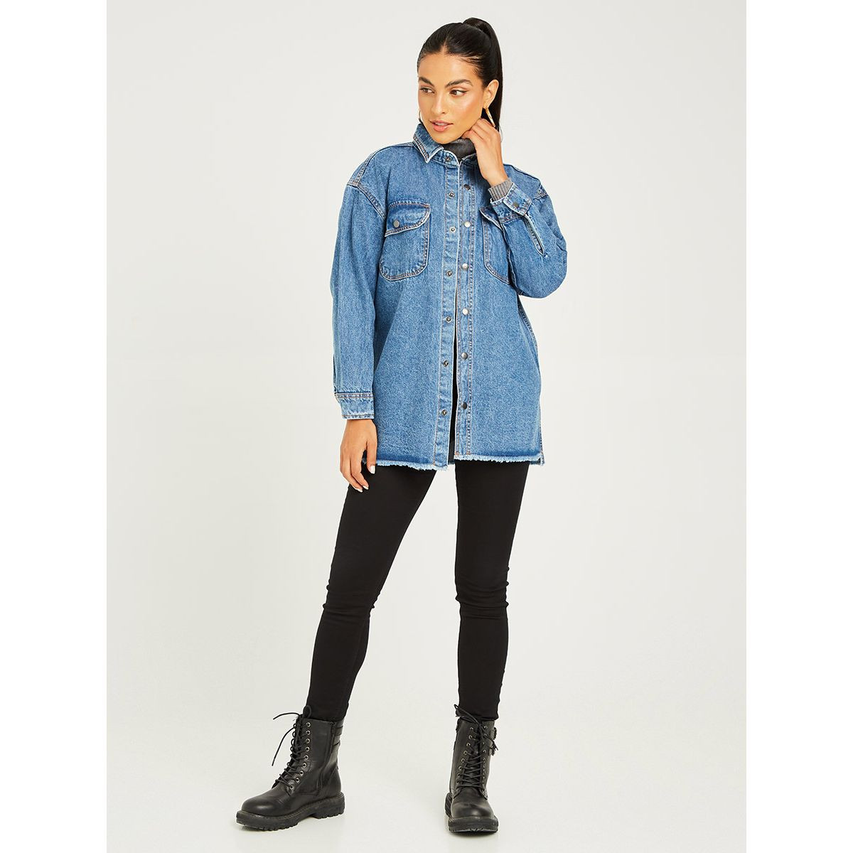 قميص دينيم بقصة واسعة من ستايلي-women-clothing-shirtsandblouses-blouses-image-2