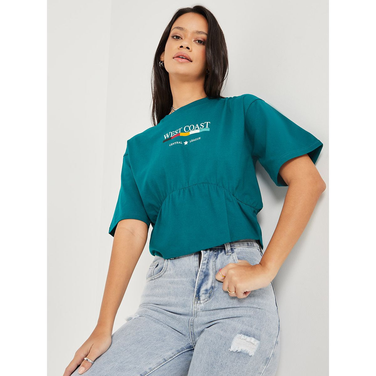 تيشيرت قصير باكمام قصيرة-women-clothing-tshirts-image-1