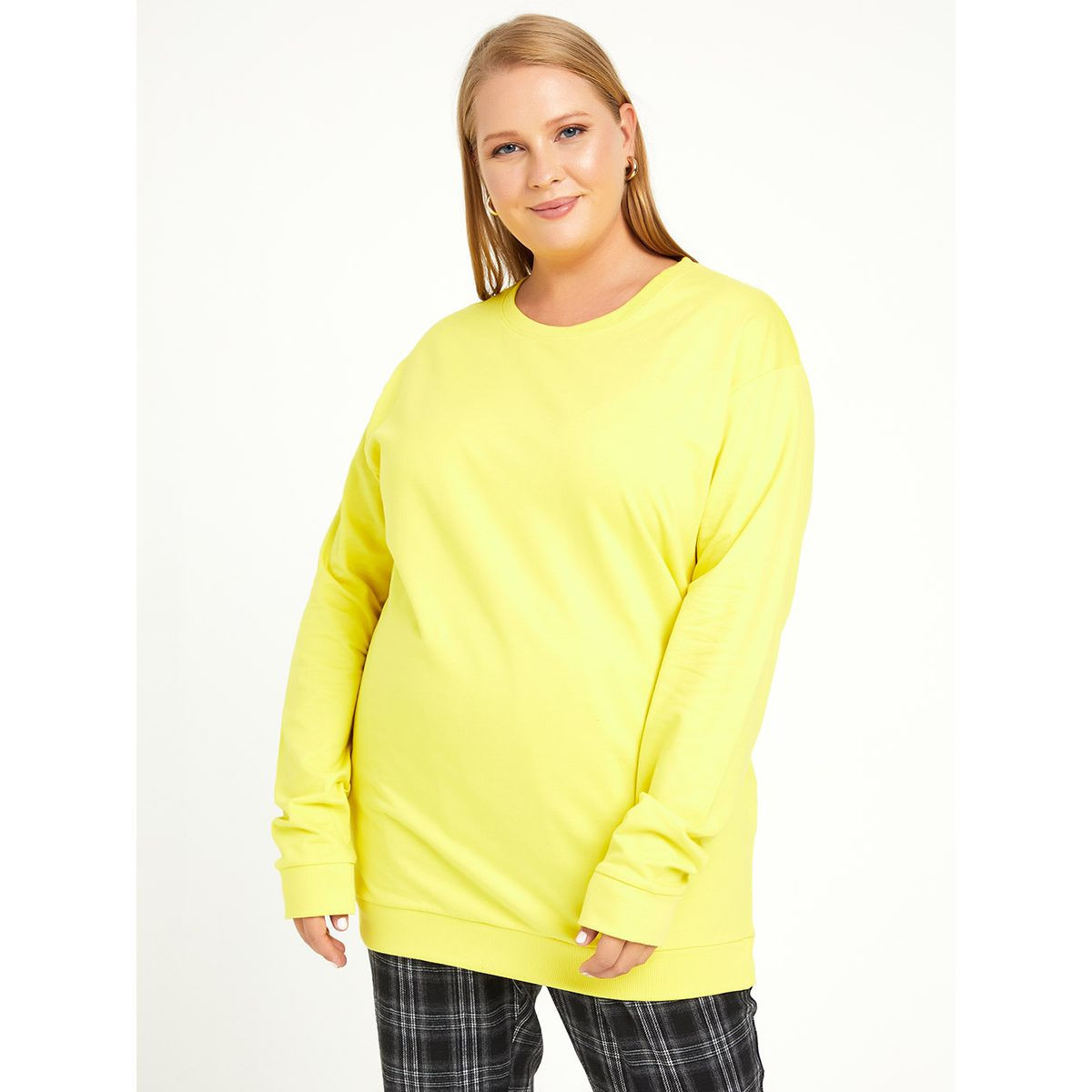 Styli Plus Oversized Longline Pullover Sweatshirt-women-winterwear-hoodiesandsweatshirts-hoodies-image-1