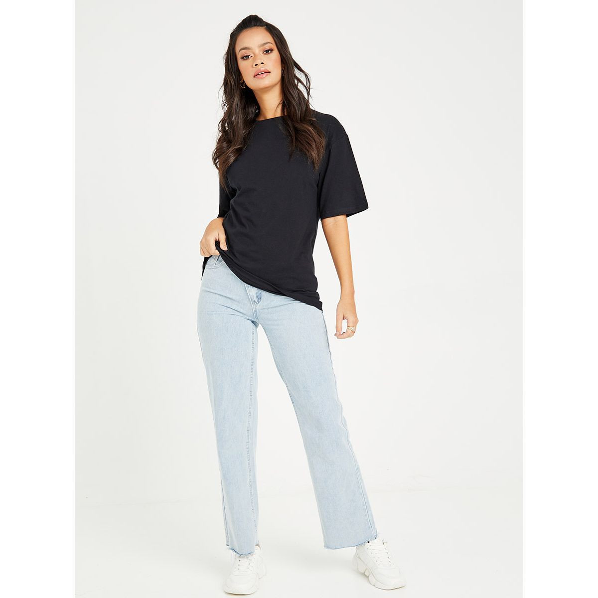 تيشيرت بقصة واسعة واكمام قصيرة-women-clothing-tshirts-image-2