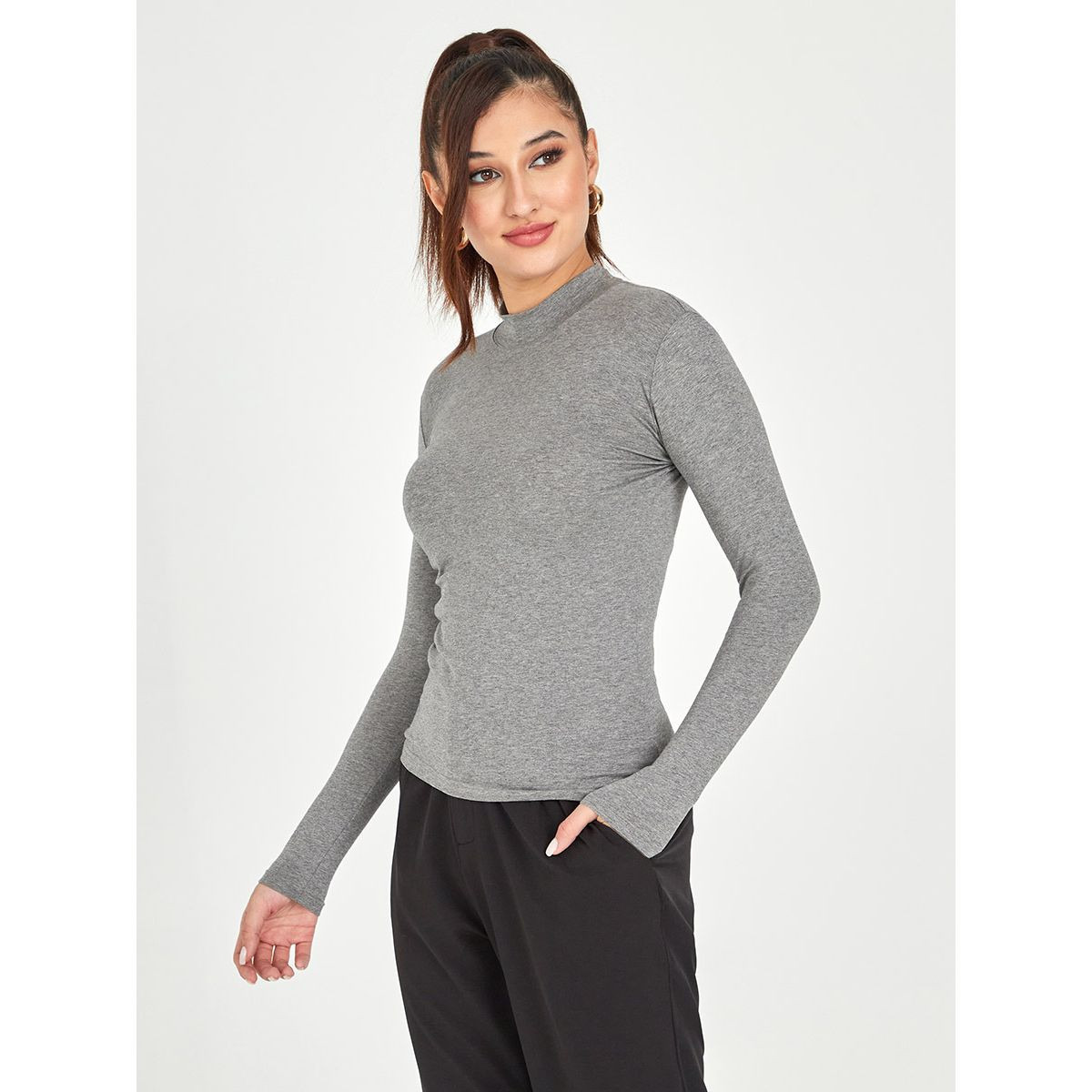 Styli Long Sleeves High Neck Fitted Knit Top-women-clothing-shirtsandblouses-blouses-image-3