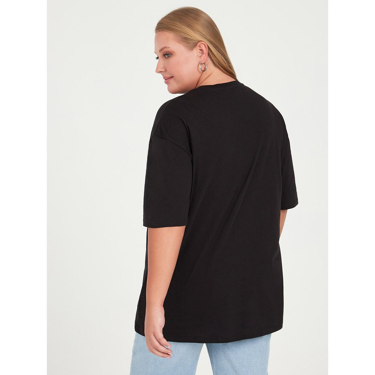 تيشيرت واسع مطبع بكتابة-women-clothing-tshirts-image-4