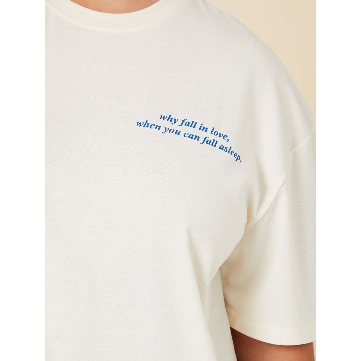 Styli Plus Why Fall In Love Slogan Print Oversized T-Shirt-women-clothing-tshirts-image-3