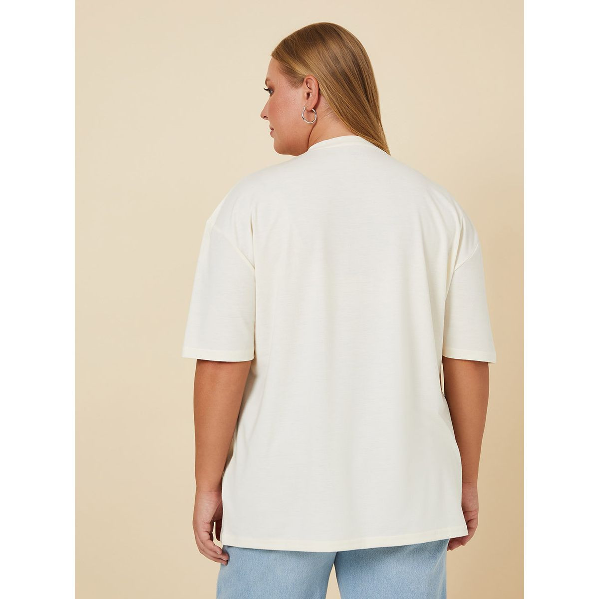 Styli Plus Why Fall In Love Slogan Print Oversized T-Shirt-women-clothing-tshirts-image-4