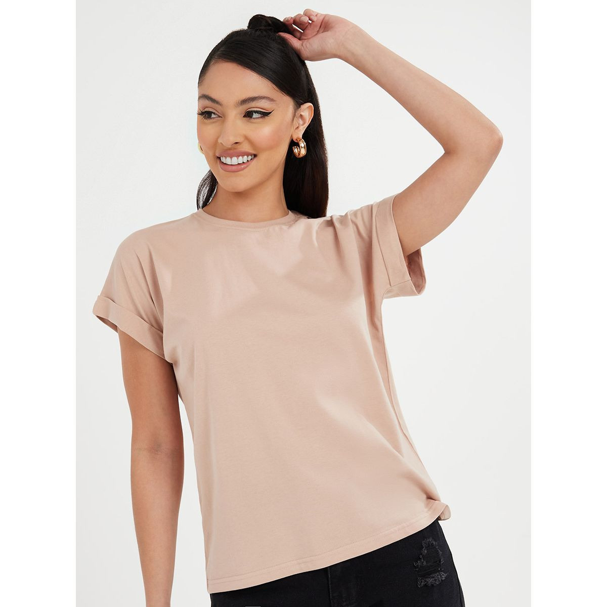 تيشيرت باكمام مطوية-women-clothing-tshirts-image-3