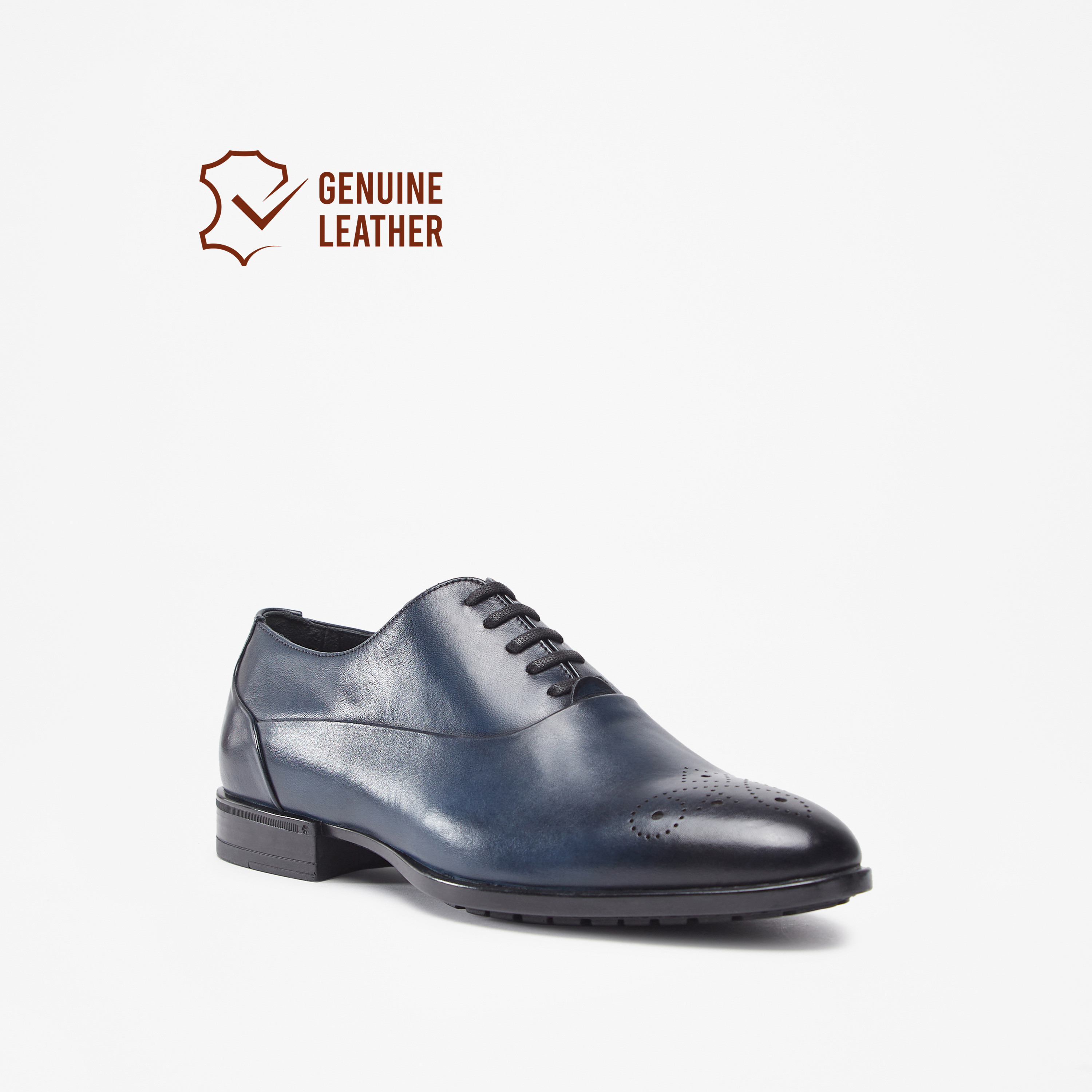 Shop Duchini Men s Perforated Oxford Shoes with Lace Up Closure Online Splash UAE