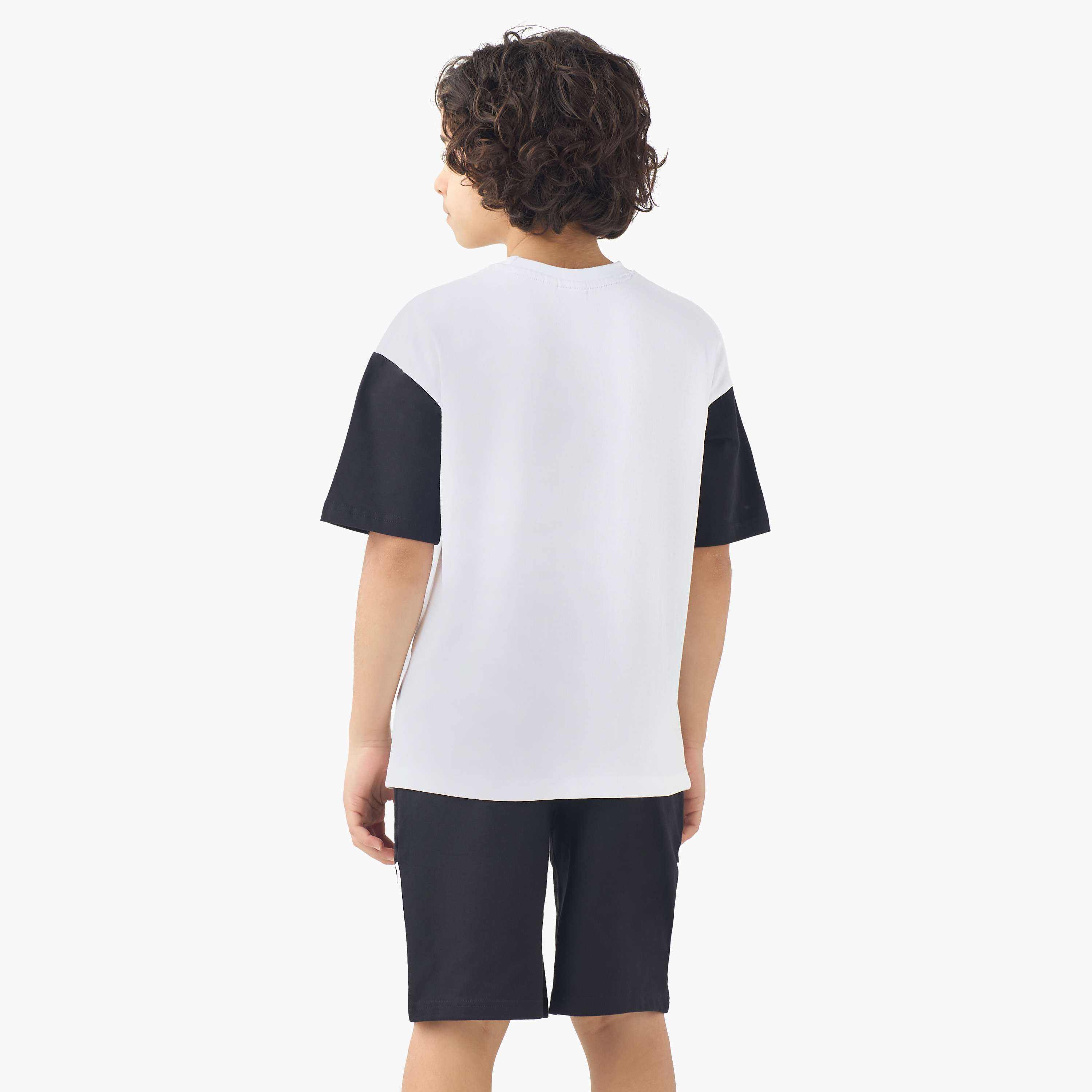 PlayStation Crew Neck Short Sleeves T-shirt and Shorts Set with Logo Print-boys-clothing-setsandcoords-image-4