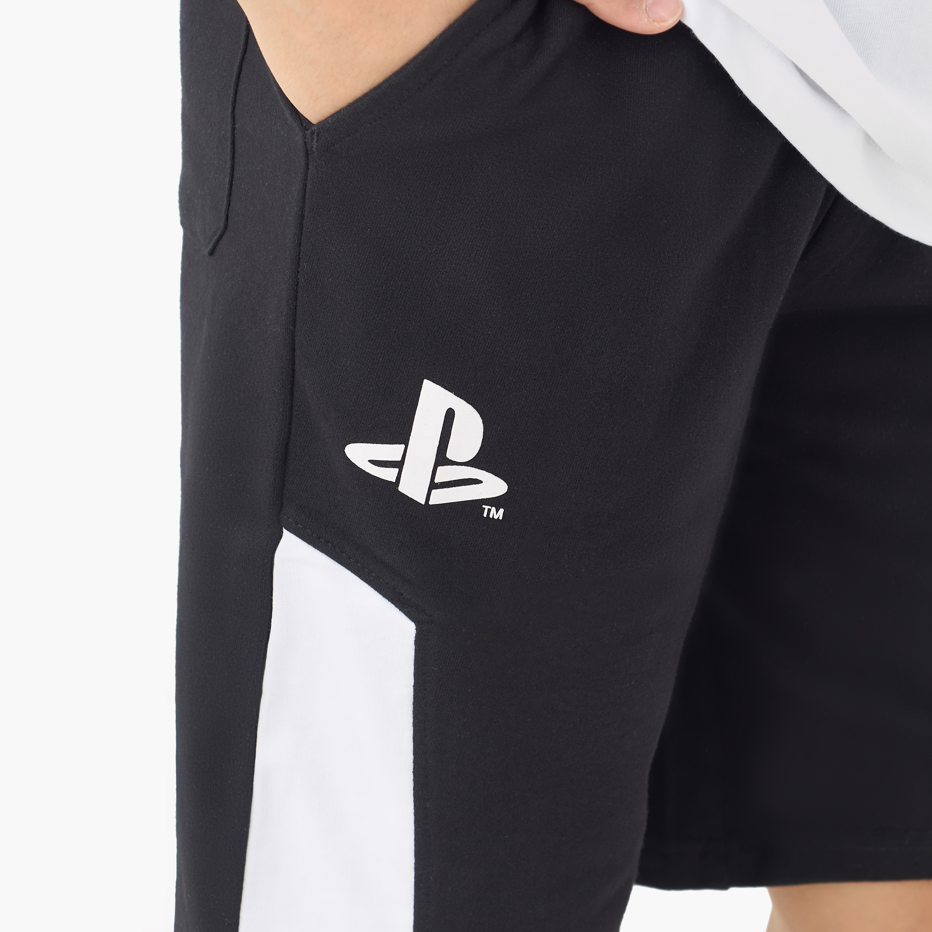 PlayStation Crew Neck Short Sleeves T-shirt and Shorts Set with Logo Print-boys-clothing-setsandcoords-image-6