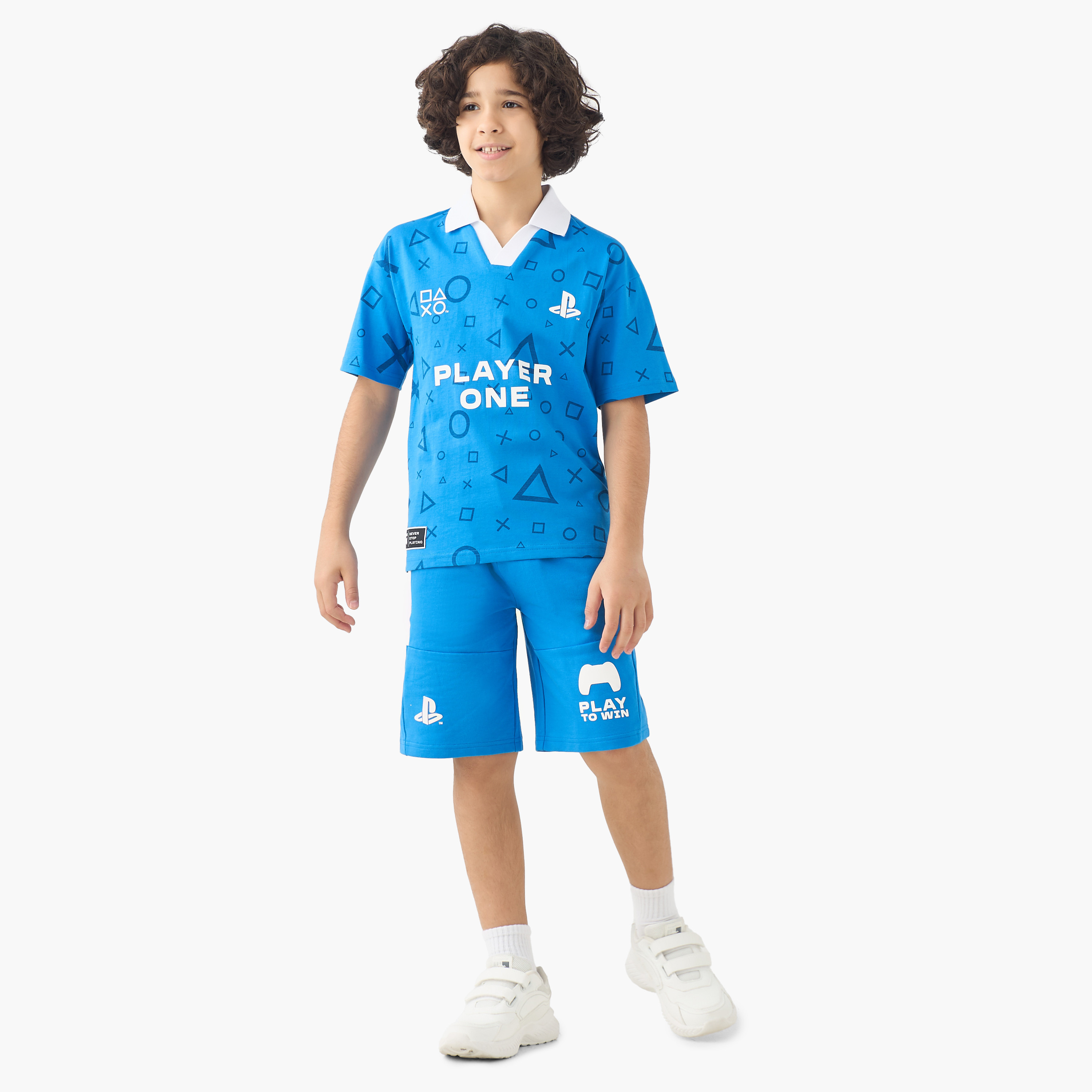 شورت برباط مطاطي وألواح من بلايستيشن-boys-clothing-bottoms-shorts-image-2