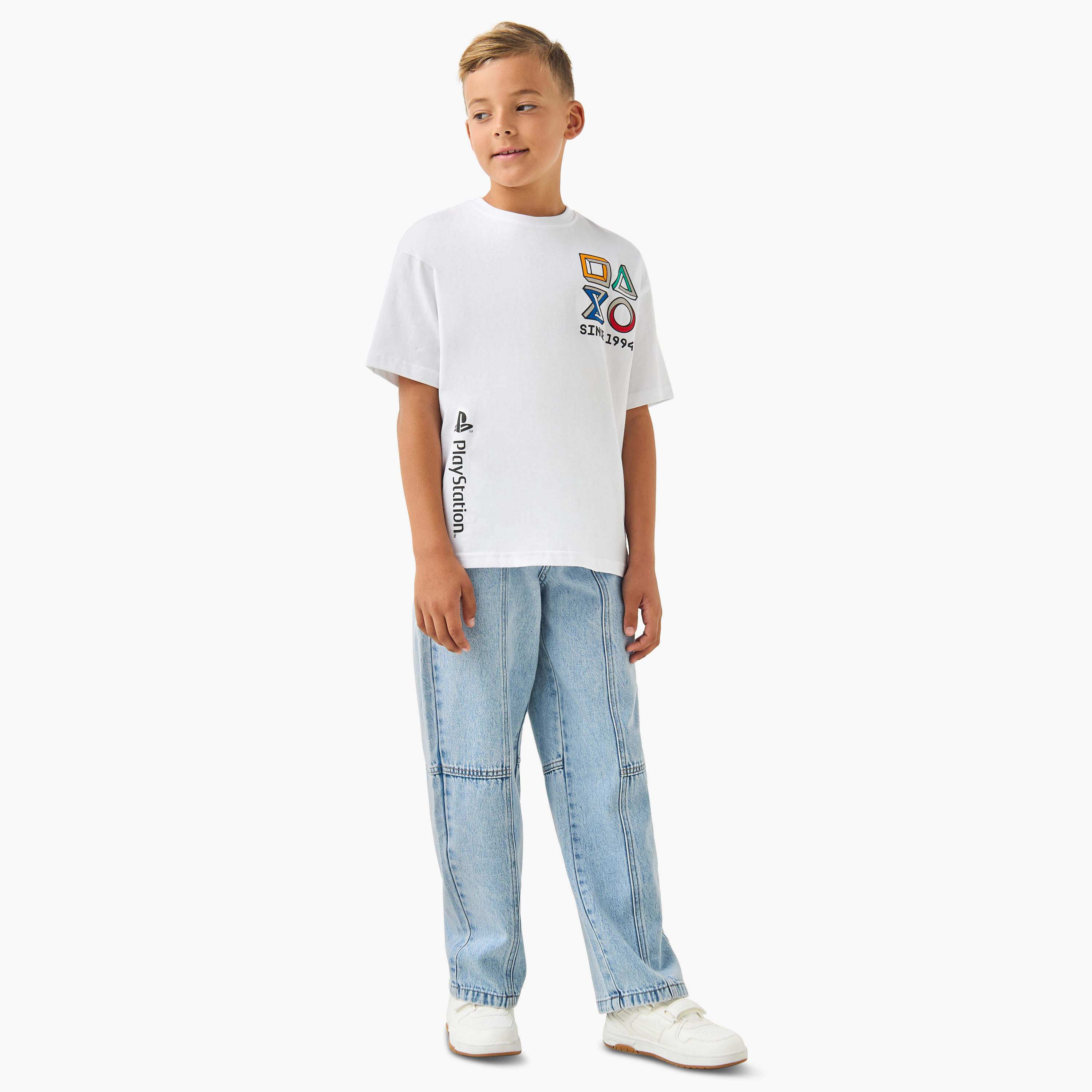 PlayStation Crew Neck Short Sleeves T-shirt with Logo Print-boys-clothing-tshirtsandpolos-image-2