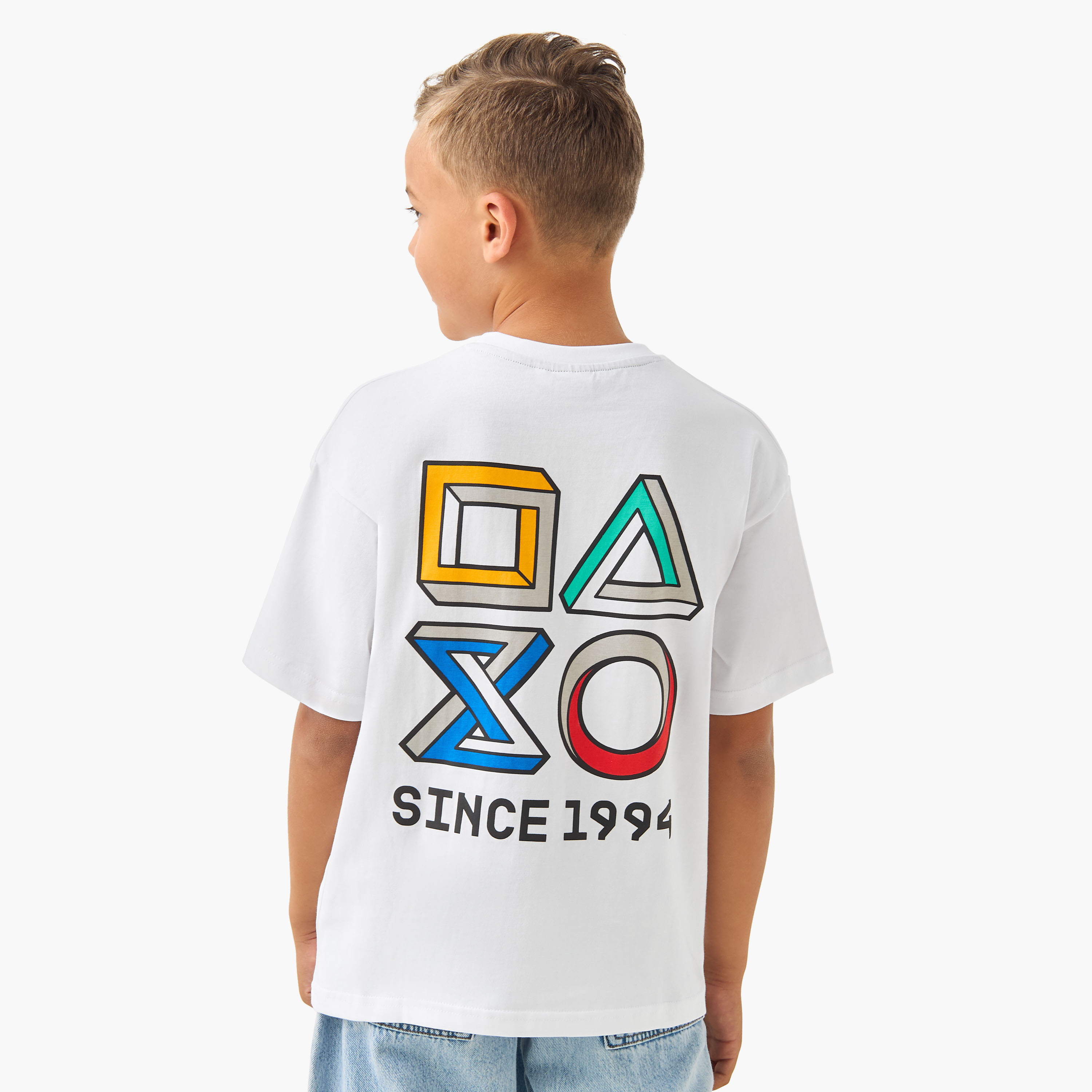 PlayStation Crew Neck Short Sleeves T-shirt with Logo Print-boys-clothing-tshirtsandpolos-image-3