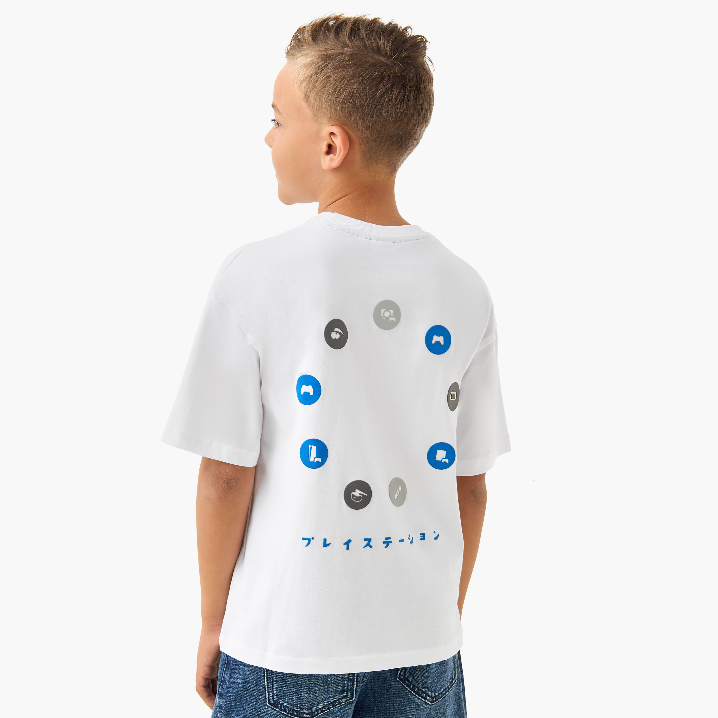 PlayStation Crew Neck Short Sleeves T-shirt with Logo Print-boys-clothing-tshirtsandpolos-image-3