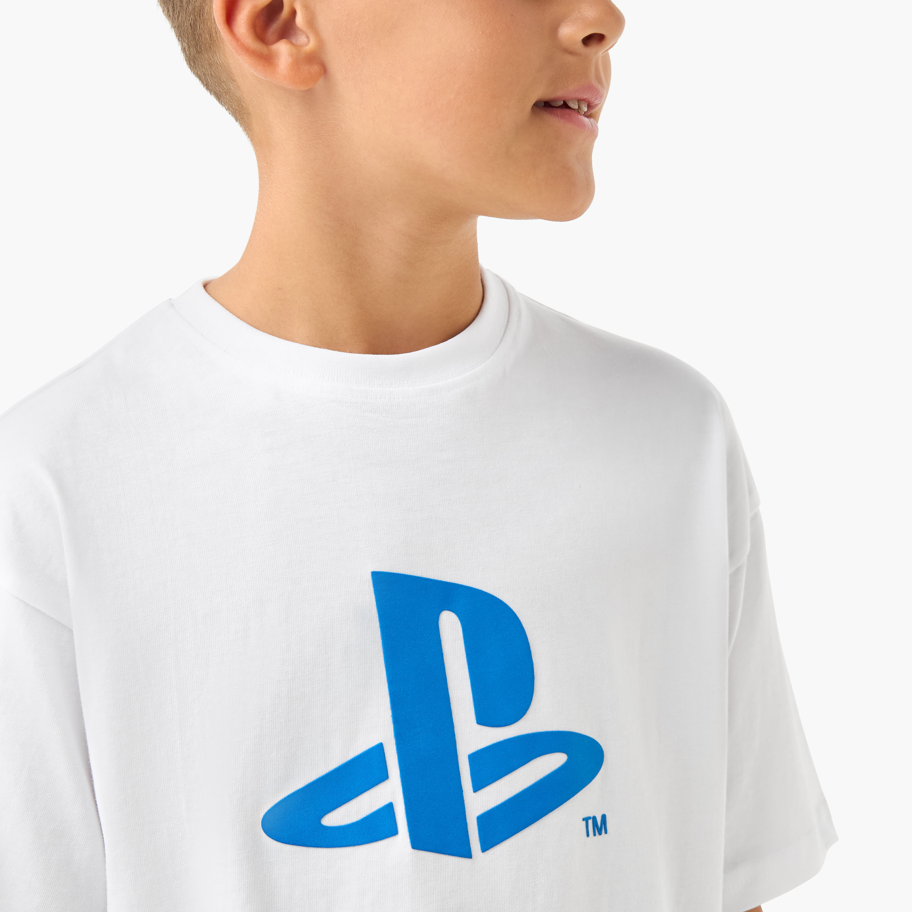 PlayStation Crew Neck Short Sleeves T-shirt with Logo Print-boys-clothing-tshirtsandpolos-image-4