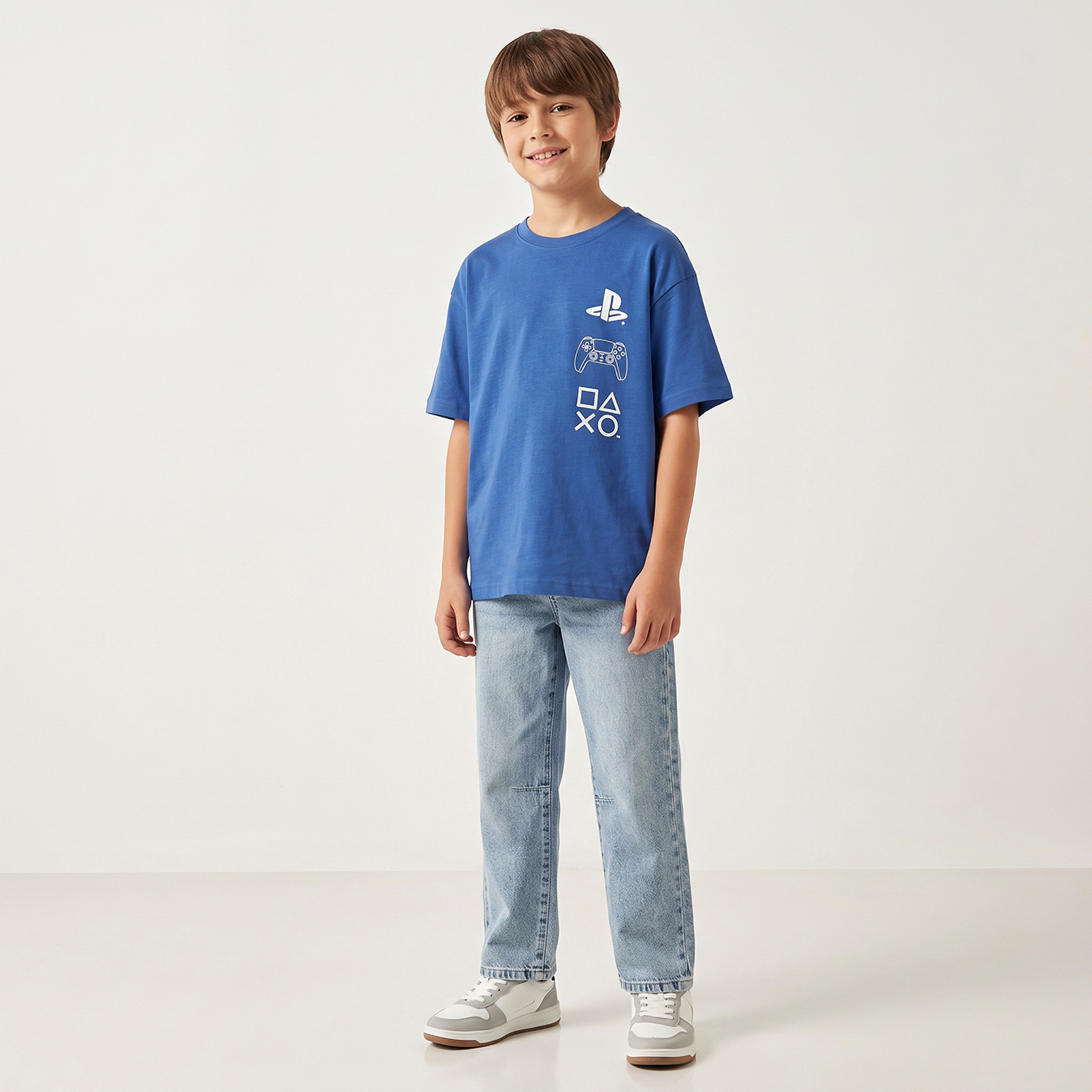 PlayStation Crew Neck Short Sleeves T-shirt with Logo Print-boys-clothing-tshirtsandpolos-image-2