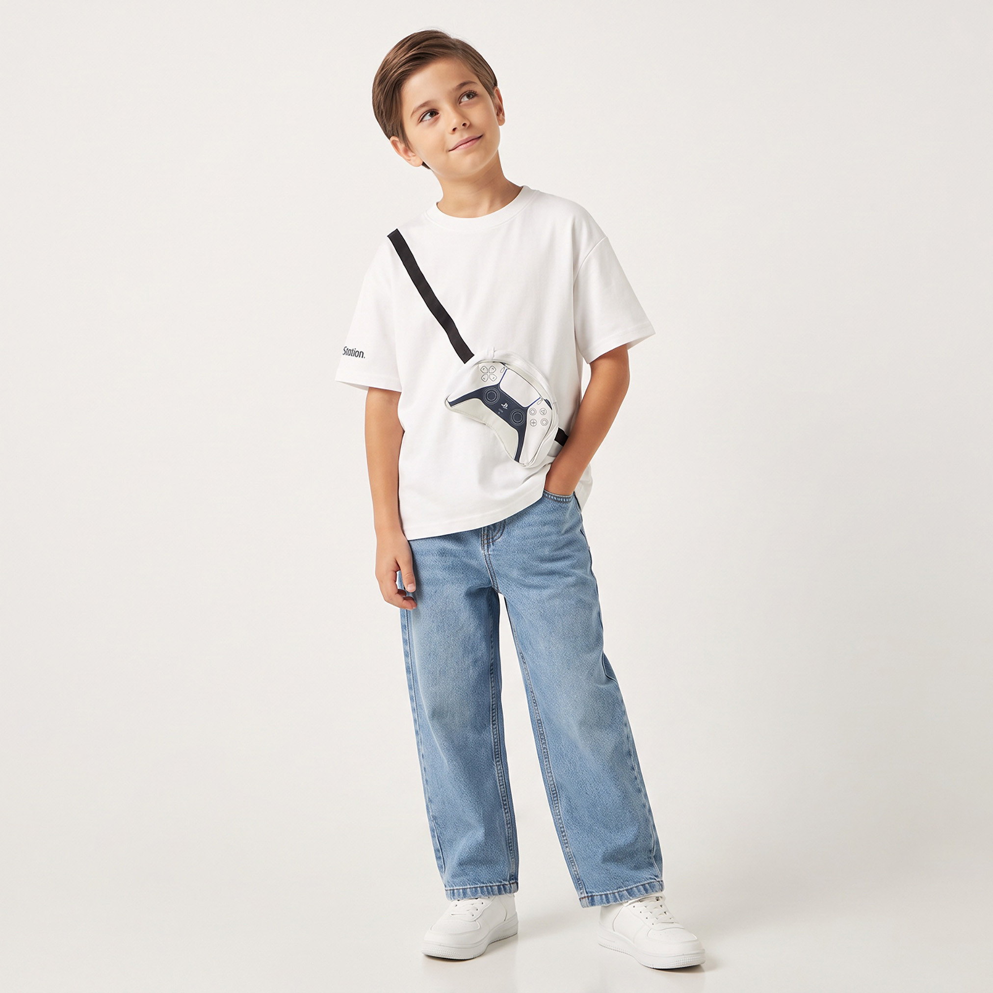 PlayStation Crew Neck Short Sleeves T-shirt with Game Controller Pouch-boys-clothing-tshirtsandpolos-image-2