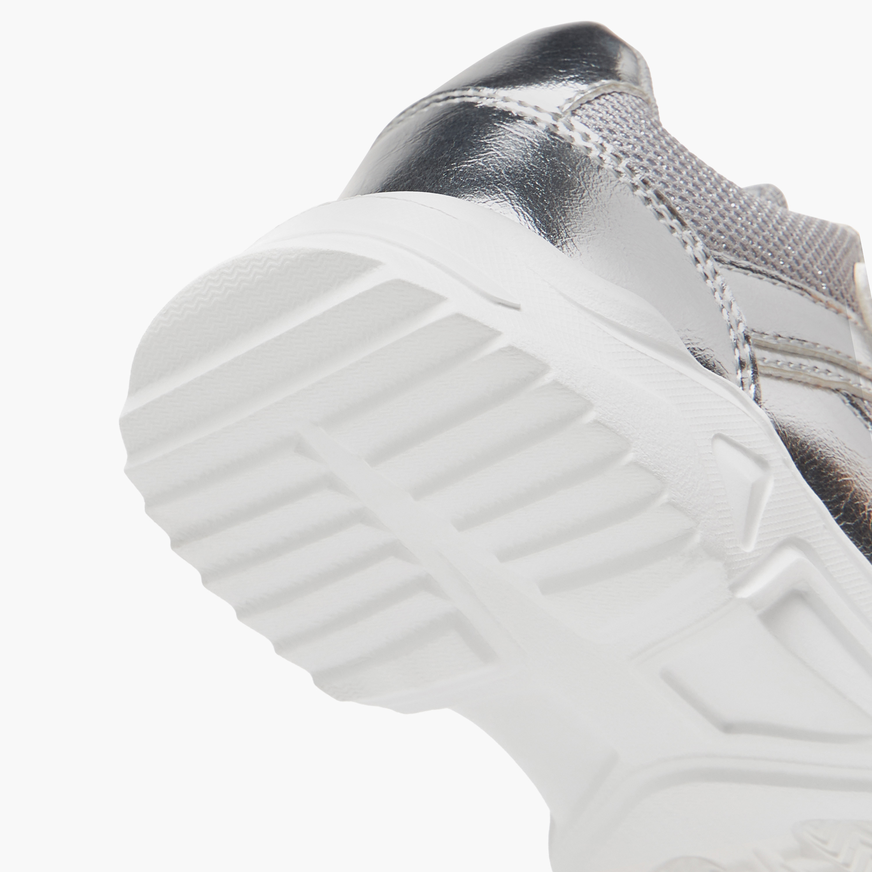 Juniors Panelled Sneakers with Hook and Loop Closure-girls-shoes-sneakers-image-5