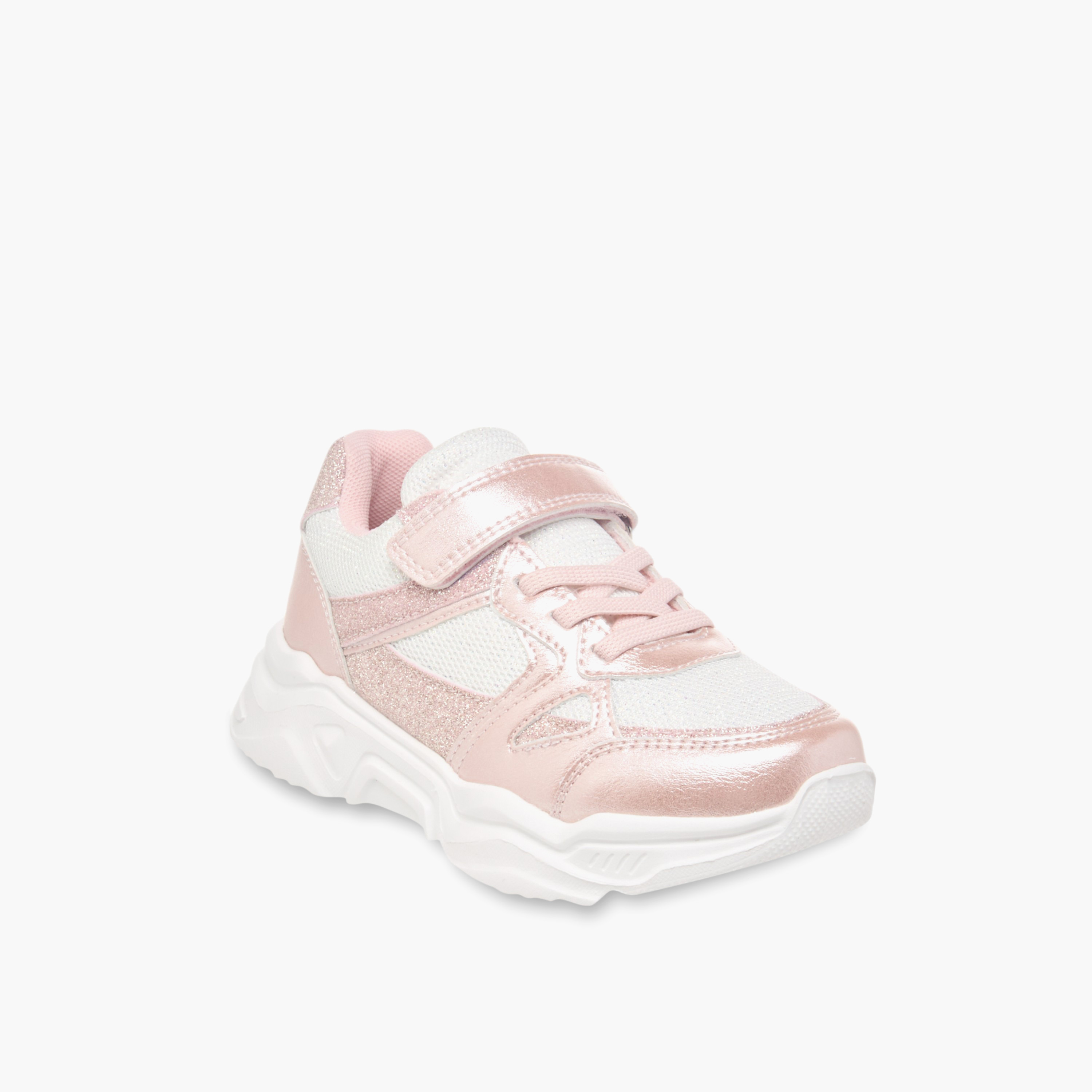 حذاء سنيكرز بكعب سميك وشريط إغلاق لاصق من جونيورز-girls-shoes-sneakers-image-2