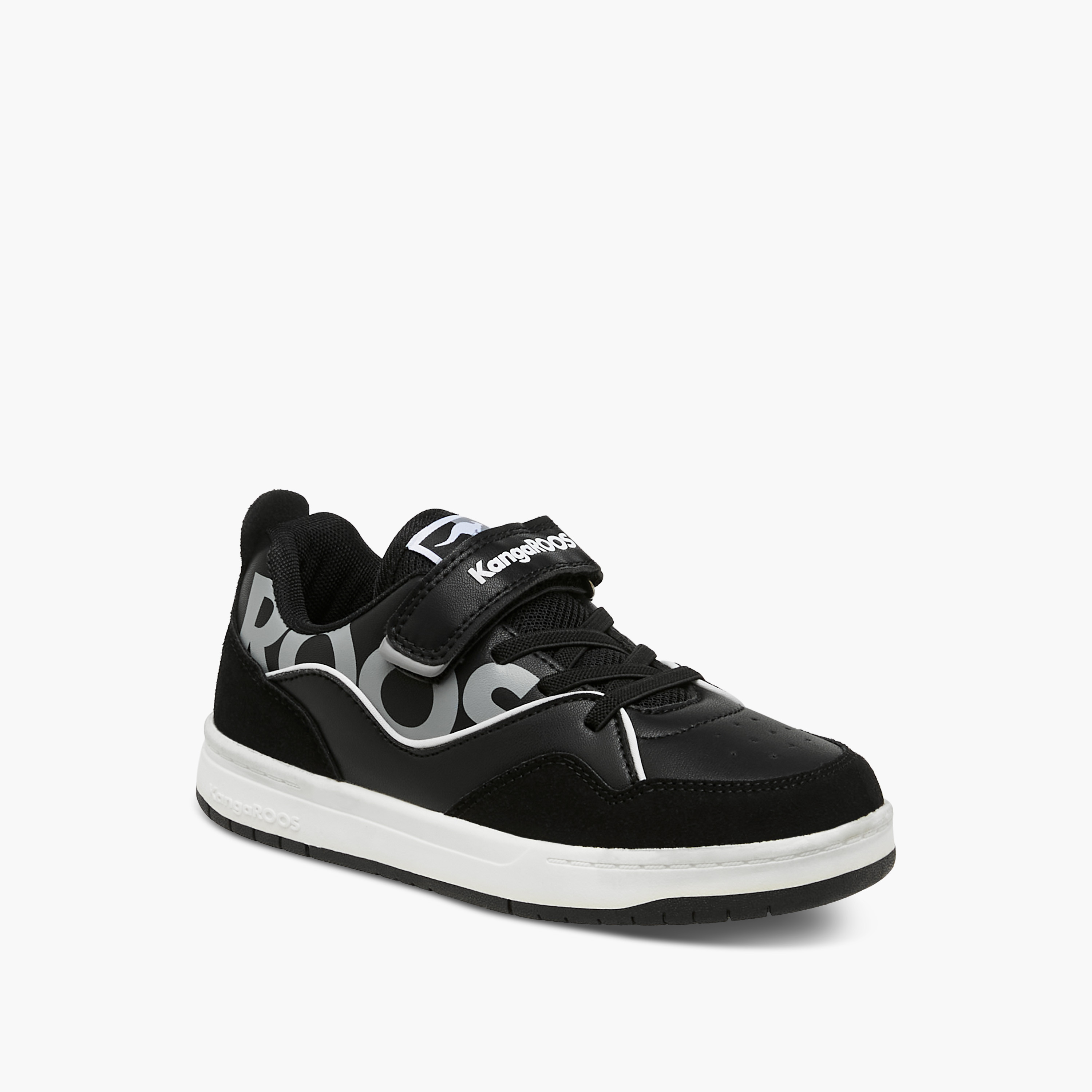 KangaROOS Boys' Panelled Sneakers with Hook and Loop Closure-boys-shoes-sneakers-image-7
