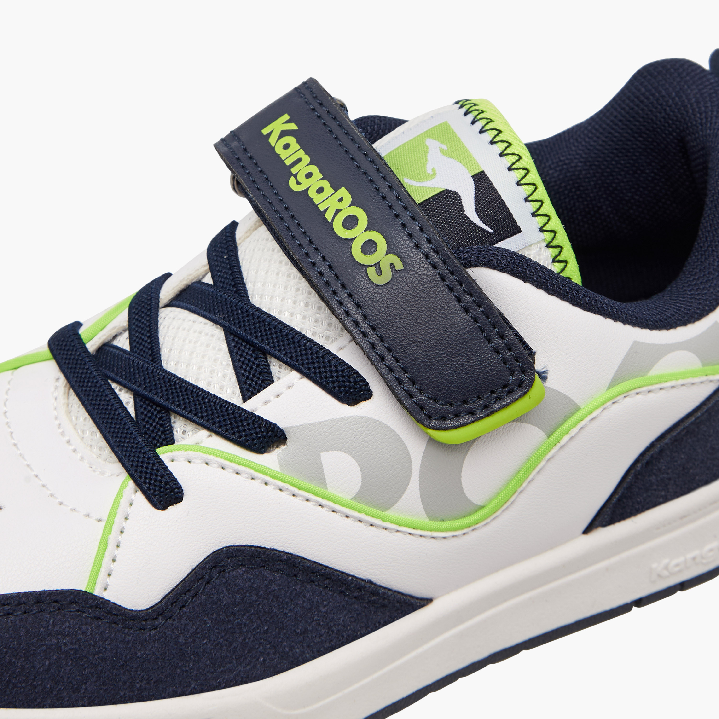 KangaROOS Boys' Panelled Sneakers with Hook and Loop Closure-boys-shoes-sneakers-image-4