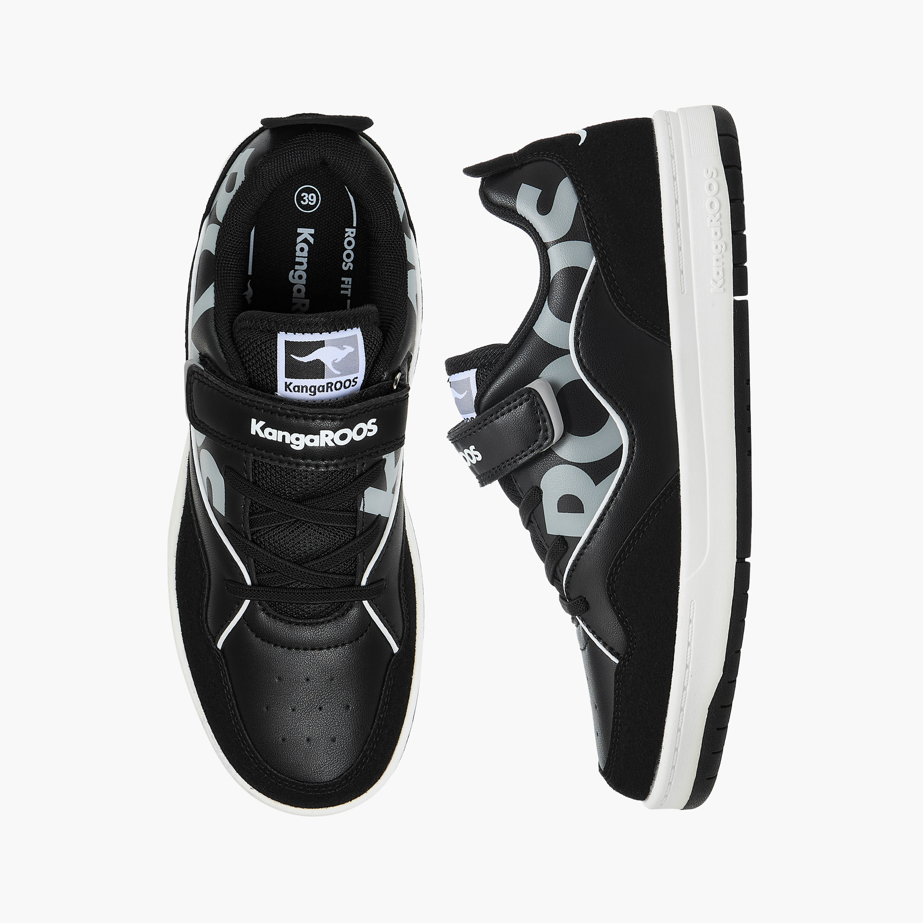 KangaROOS Women's Logo Print Sneakers with Hook and Loop Closure-women-shoes-sneakers-image-1
