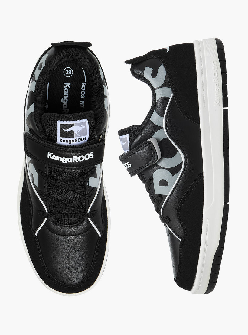 KangaROOS Women's Logo Print Sneakers with Hook and Loop Closure-women-shoes-sneakers-image-1