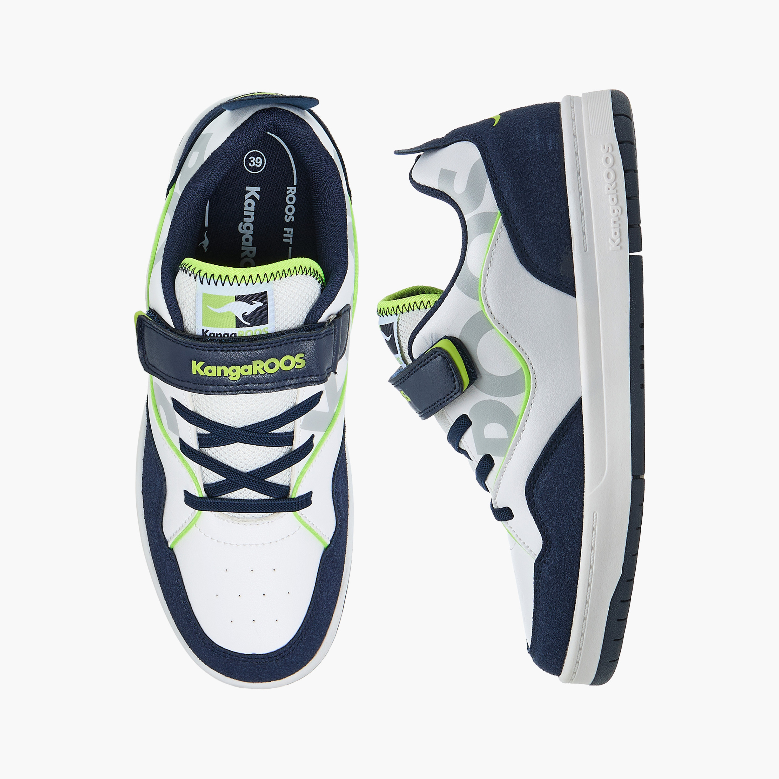 KangaROOS Women's Logo Print Sneakers with Hook and Loop Closure-women-shoes-sneakers-image-1