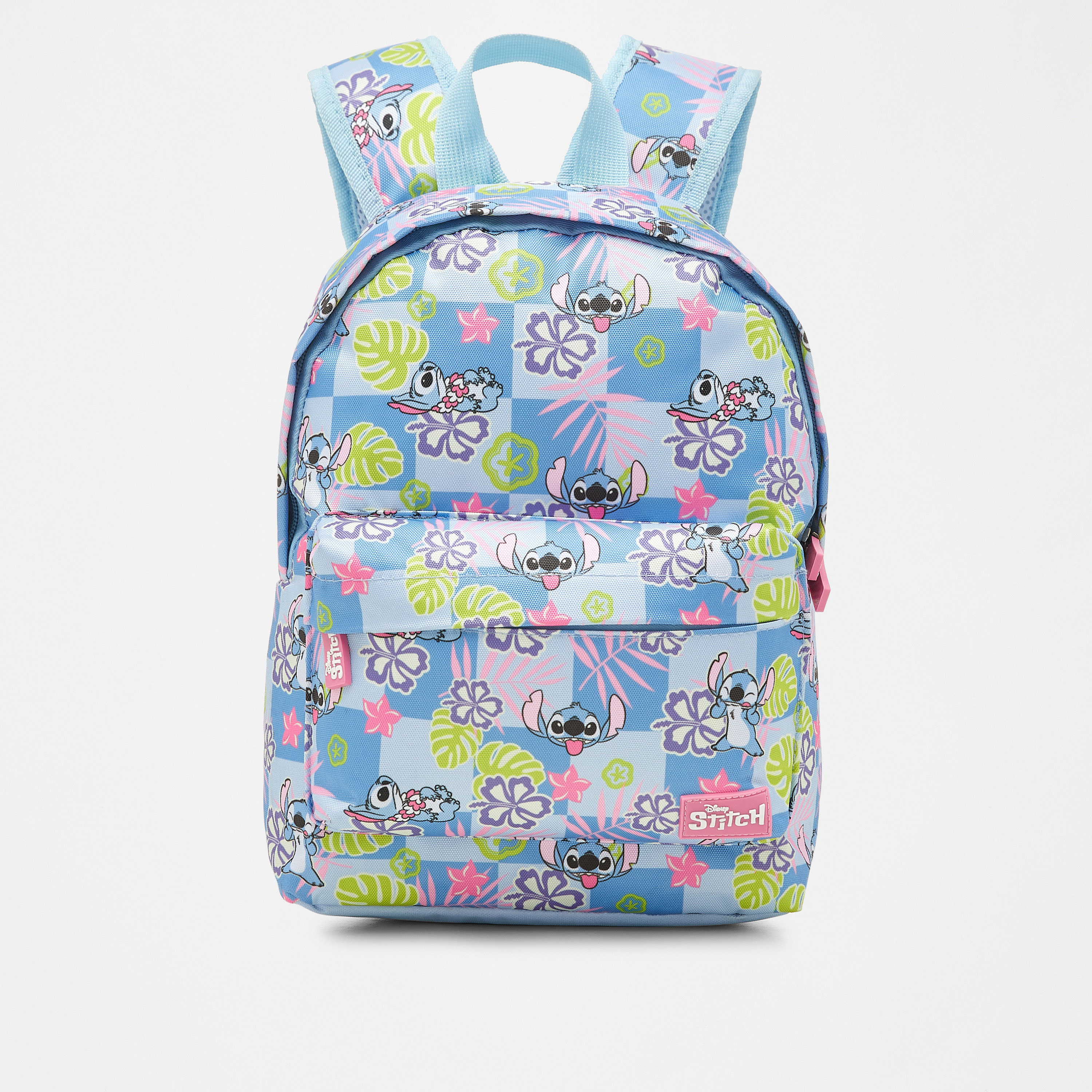 Stitch Print Backpack with Adjustable Straps and Zip Closure - 10x20x33 cm-school-bagsandbackpacks-backpacks-image-1