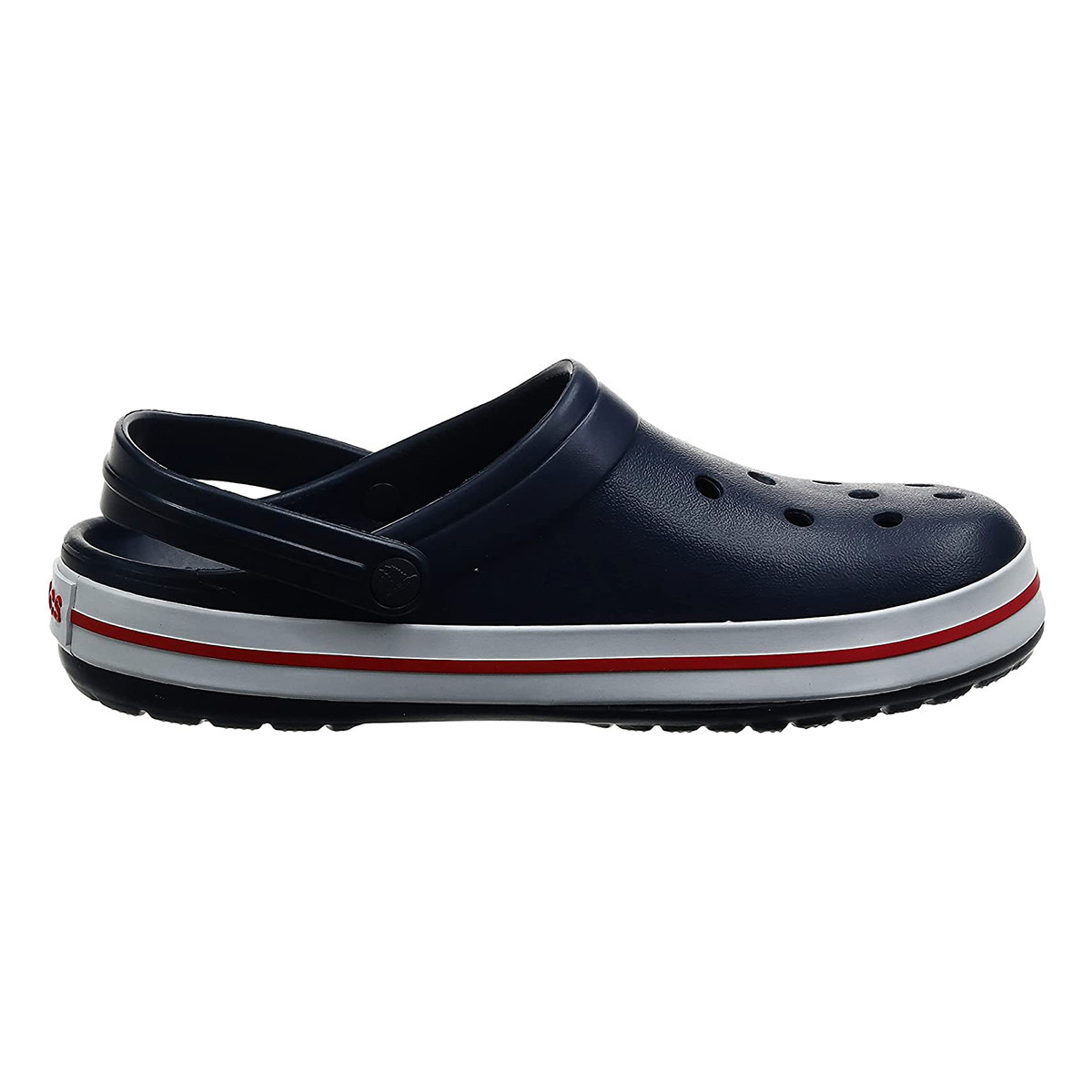 Crocs Unisex Navy Blue Round Toe Cut Out Detail Clogs-men-shoes-sandals-image-4