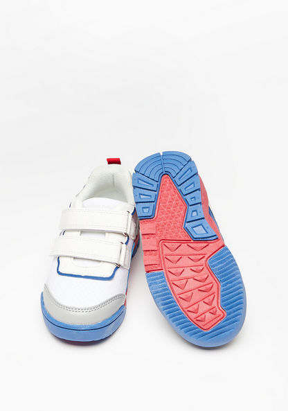 Juniors Textured Sneakers with Hook and Loop Closure
