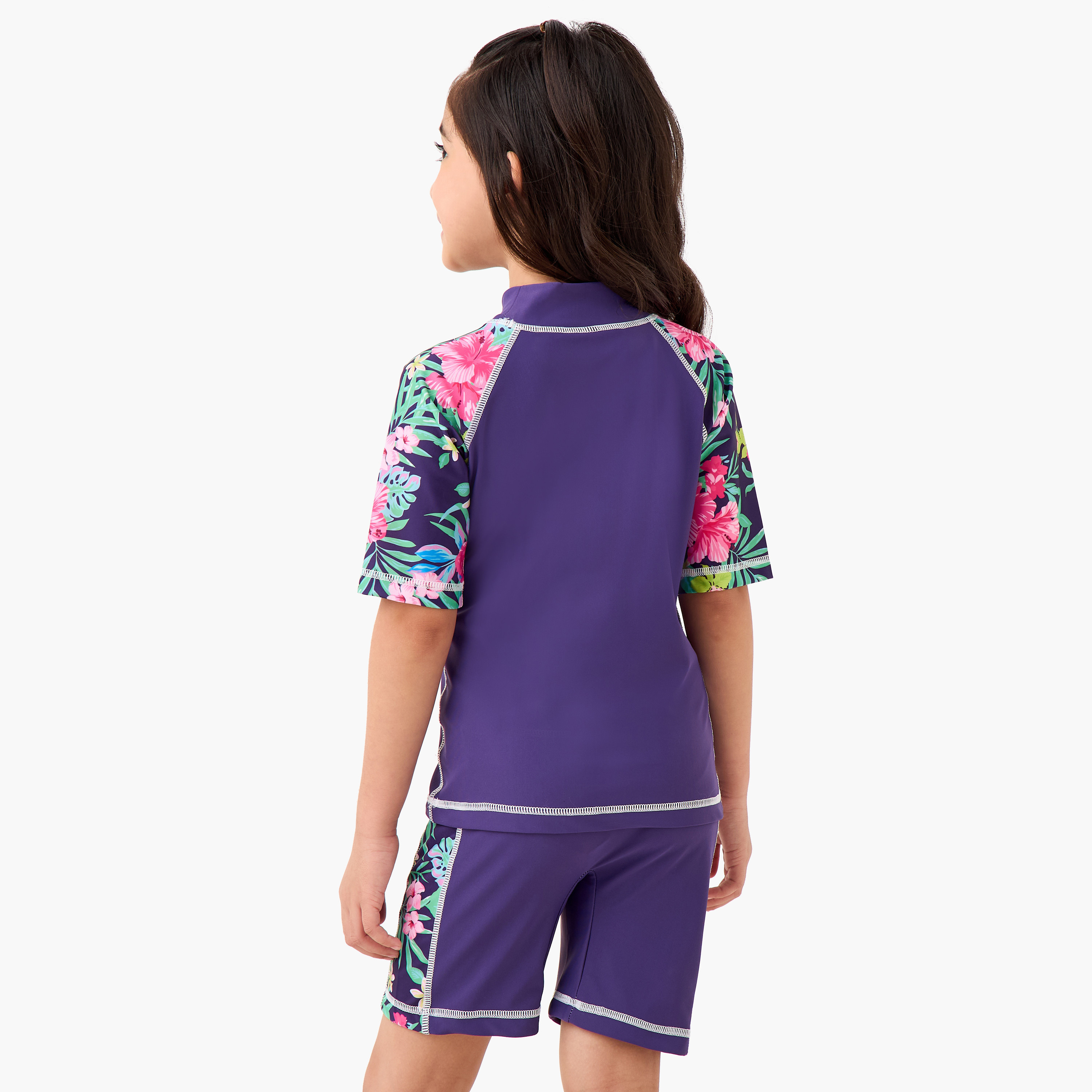 COEGA Girls Two-Piece Swimsuit, Purple Blue Tropical-sports-girls-clothing-swimwear-image-4