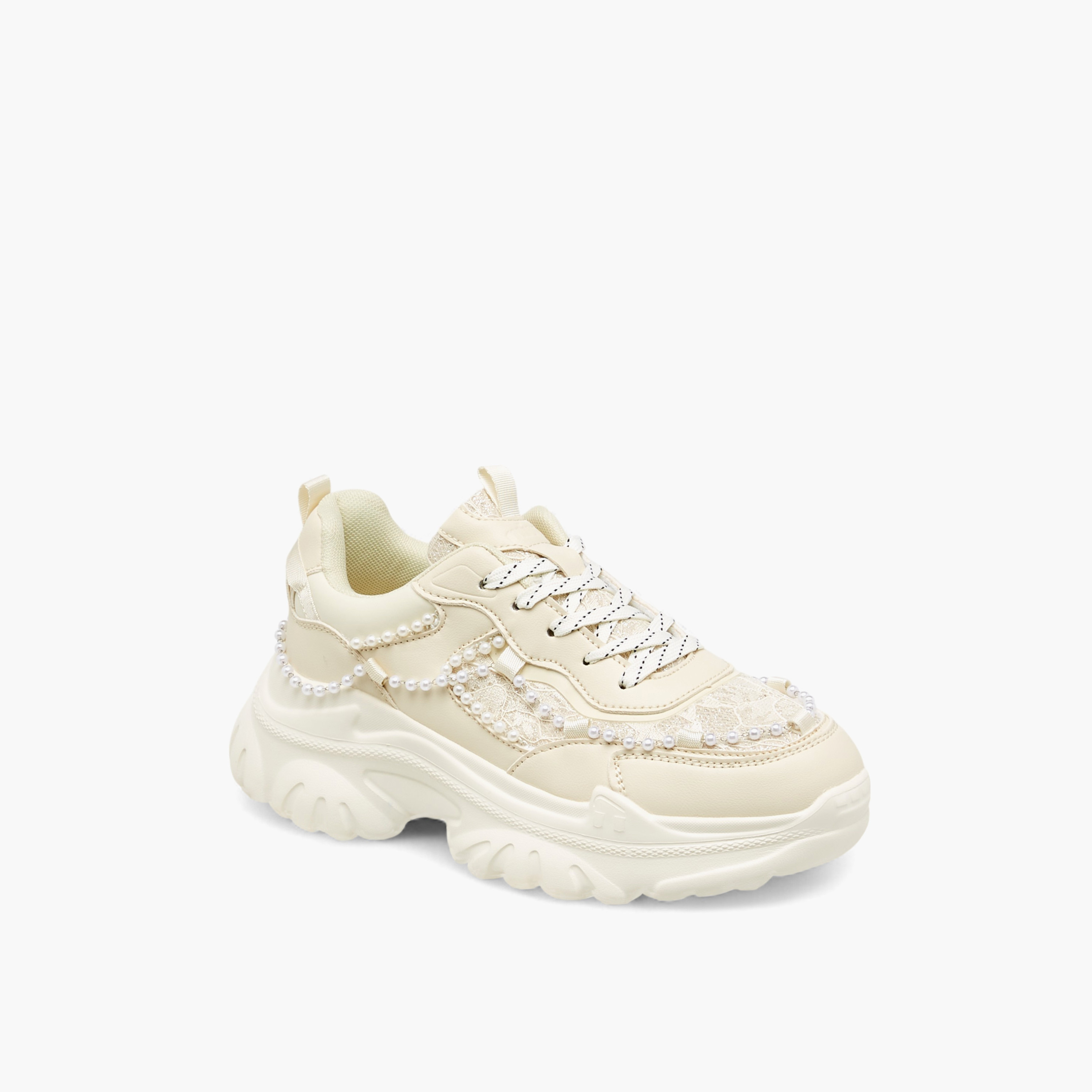 Missy Embellished Lace-Up Sneakers with Pull Tab-women-shoes-sneakers-image-2