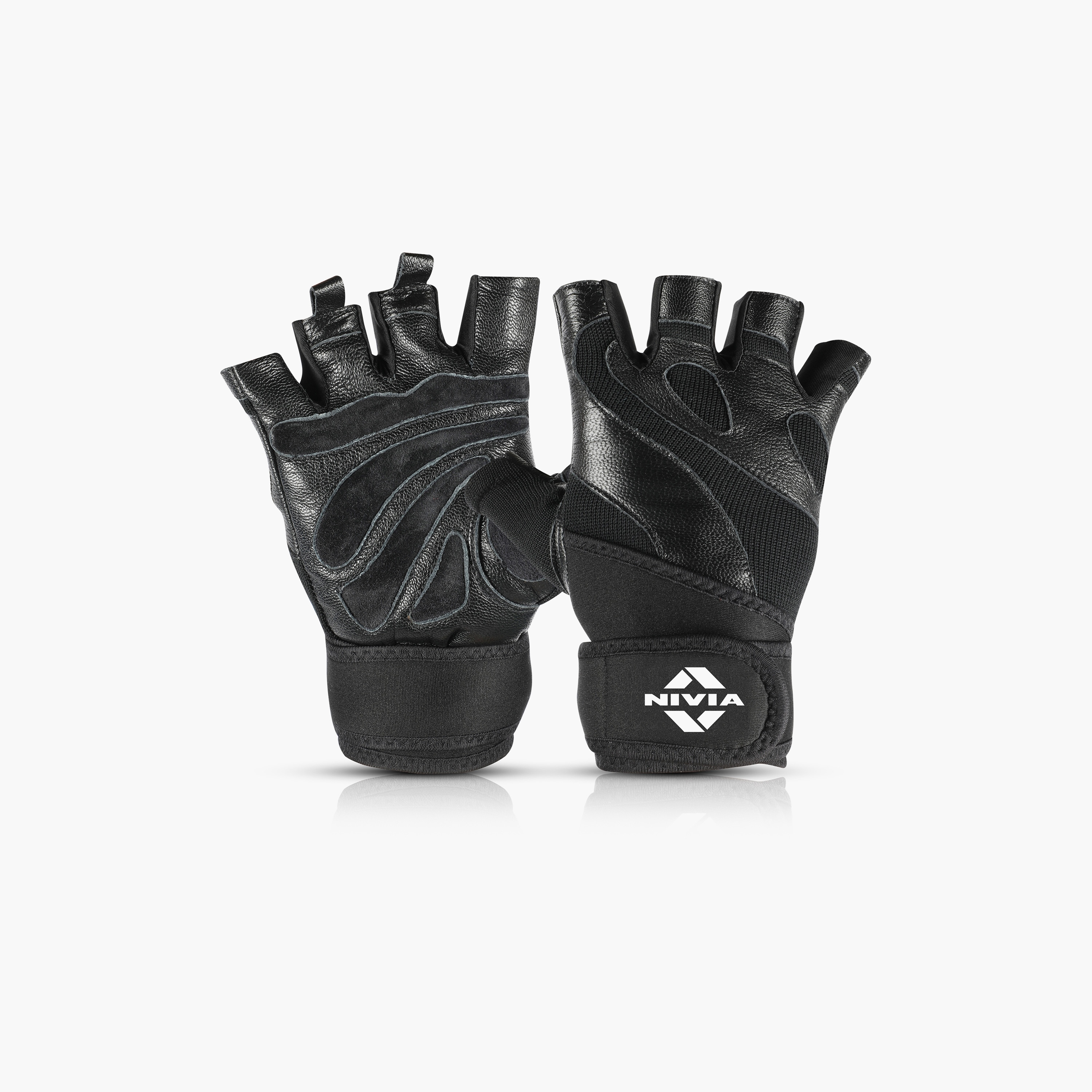 Nivia Tough Grip Gym Glove Black-sports-gear-gym-image-1