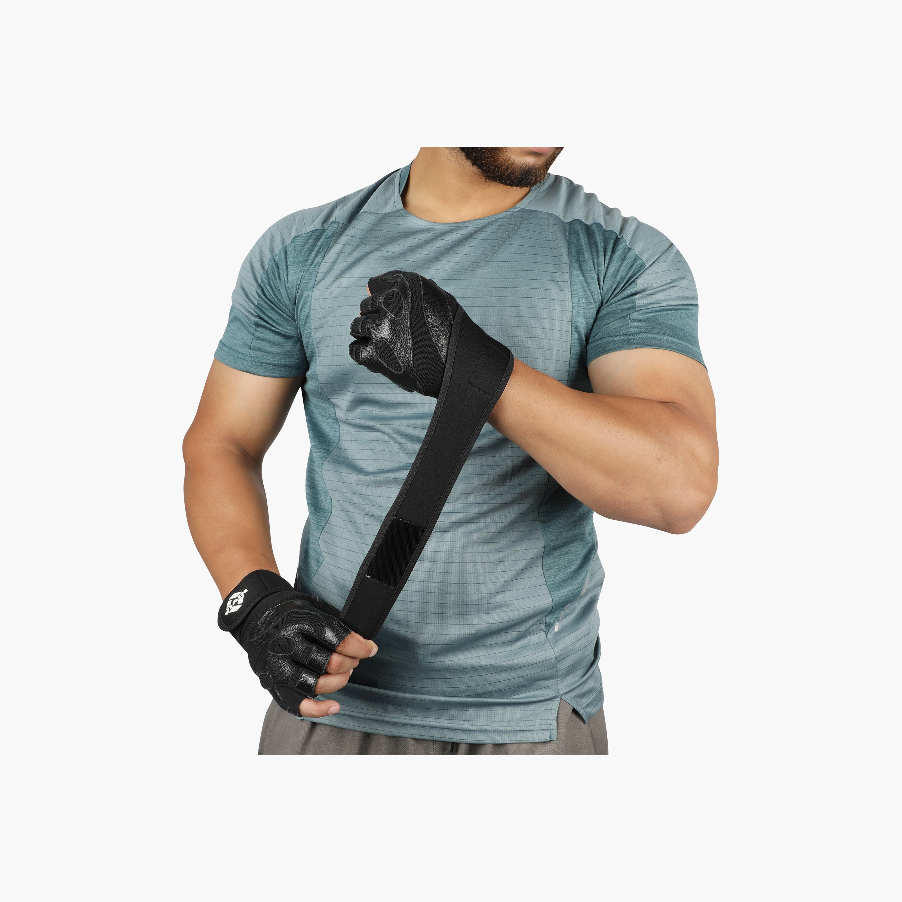 Nivia Tough Grip Gym Glove Black-sports-gear-gym-image-4