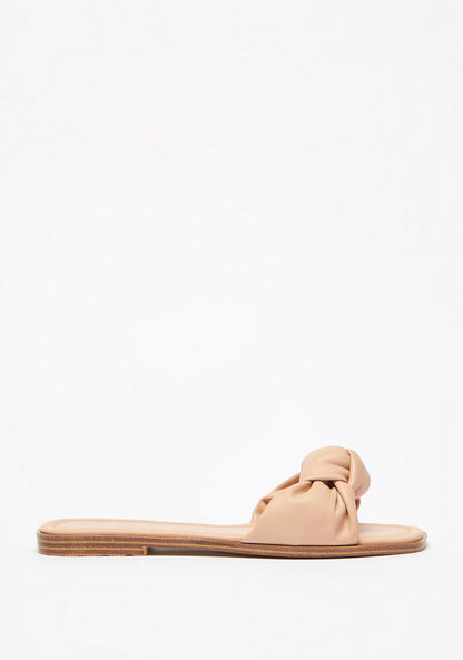 Celeste Women's Slip-On Sandal with Knot Detail-Women%27s Flat Sandals-image-0