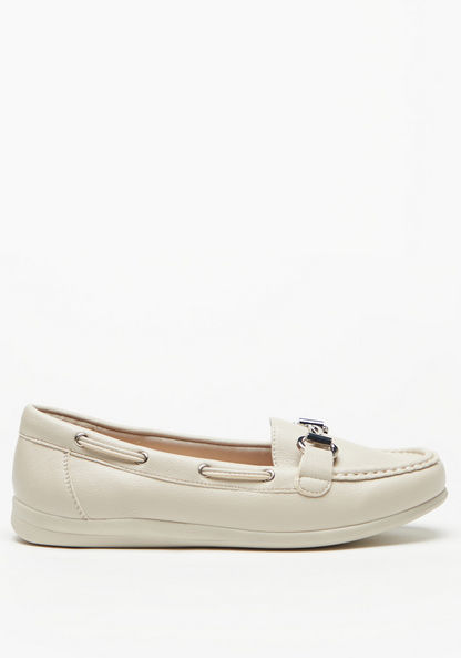 Le Confort Slip-On Loafers with Metallic Accent-Women%27s Casual Shoes-image-0