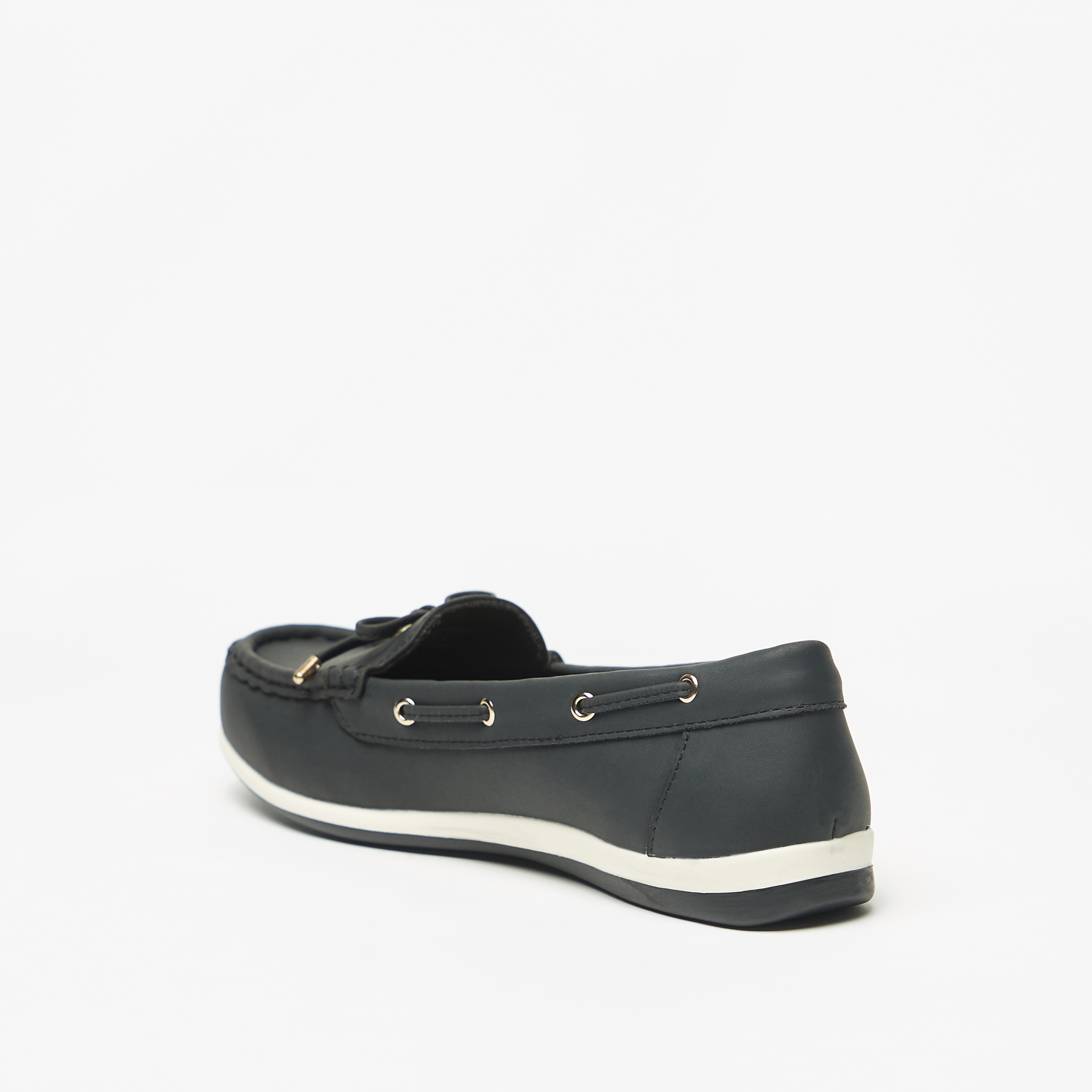 Le Confort Solid Slip-On Loafers with Bow Applique Detail-women-shoes-flats-loafers-image-2