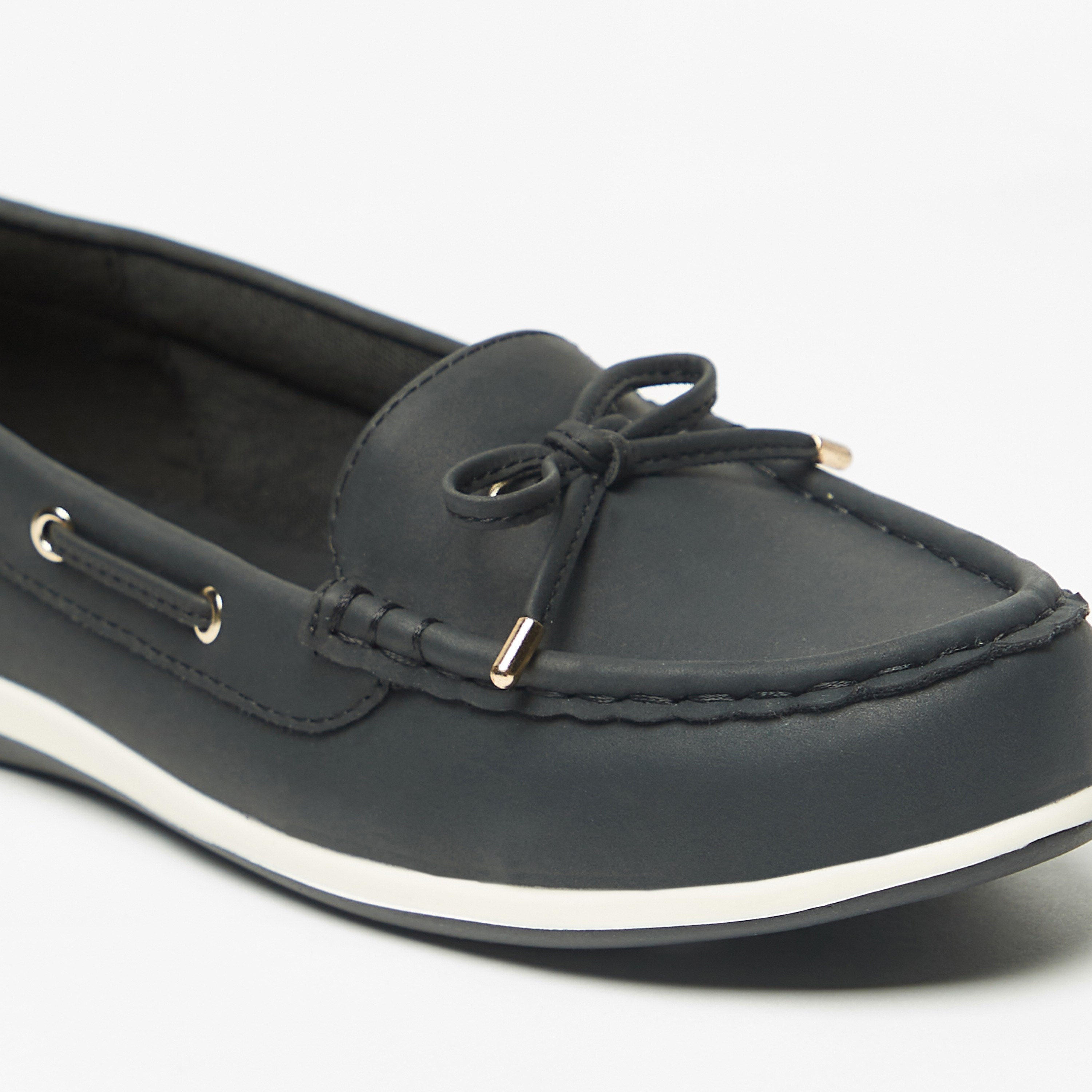 Le Confort Solid Slip-On Loafers with Bow Applique Detail-women-shoes-flats-loafers-image-5