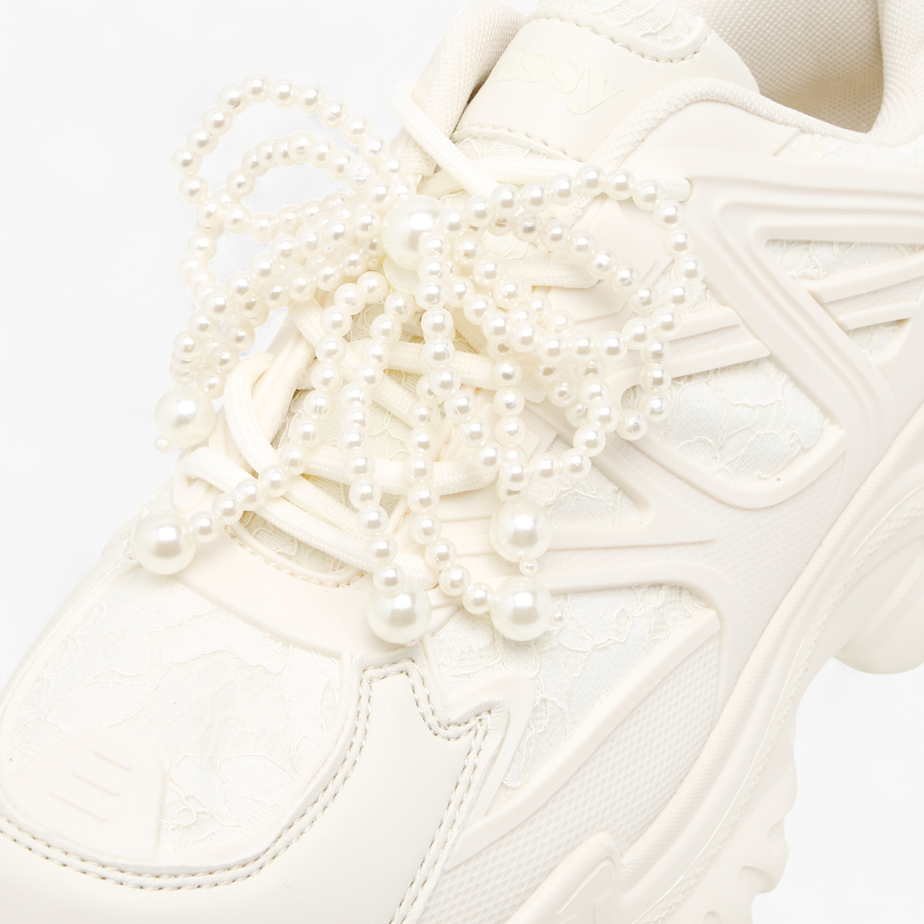 Missy Pearl Embellished Sneakers with Chunky Heels and Lace-Up Closure-women-shoes-sneakers-image-4