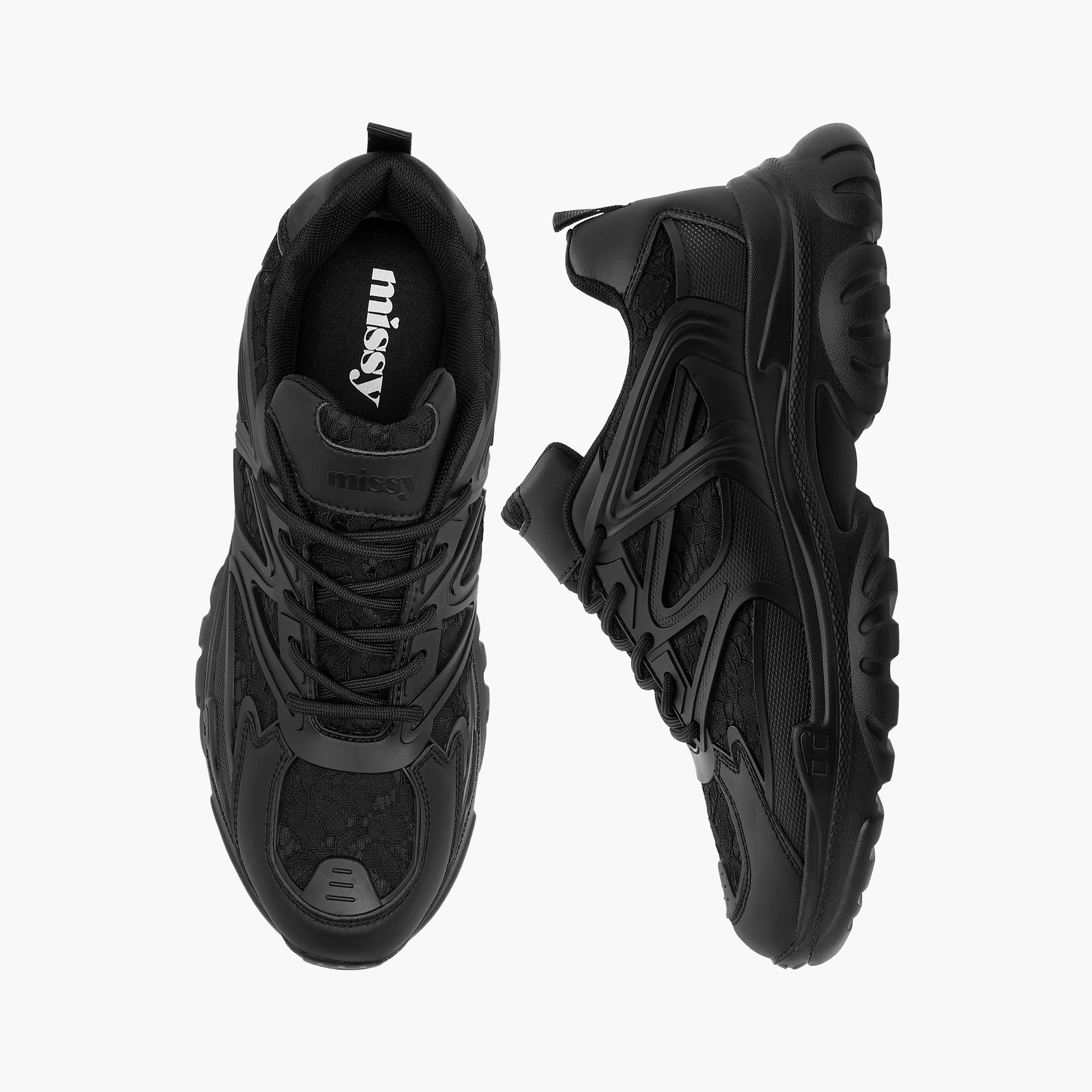 حذاء سنيكرز بألواح وكعب سميك ورباط إغلاق من ميسي-women-shoes-sneakers-image-1