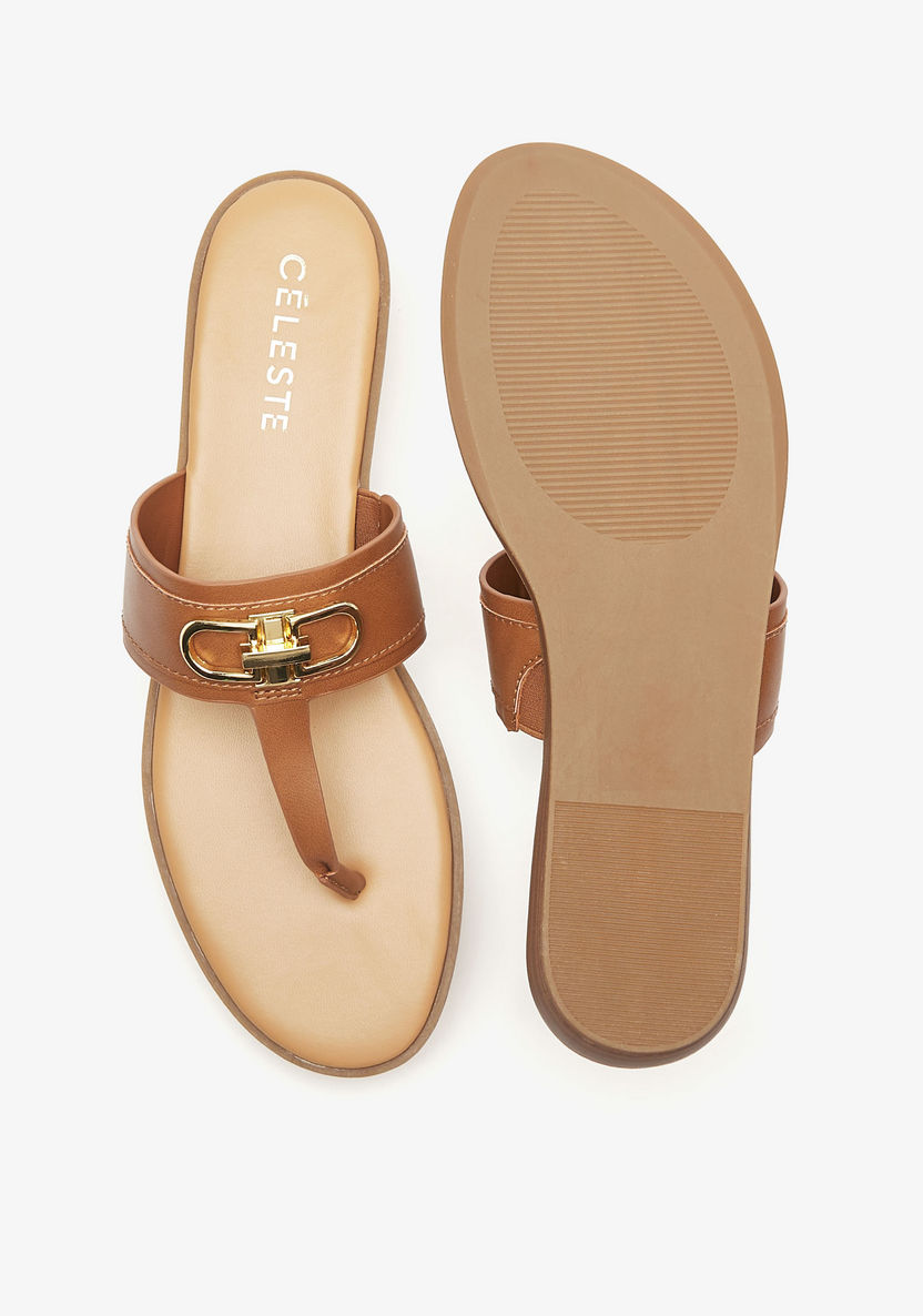 Celeste Women's Embellished Slip-On Slide Sandals-Women%27s Flat Sandals-image-3