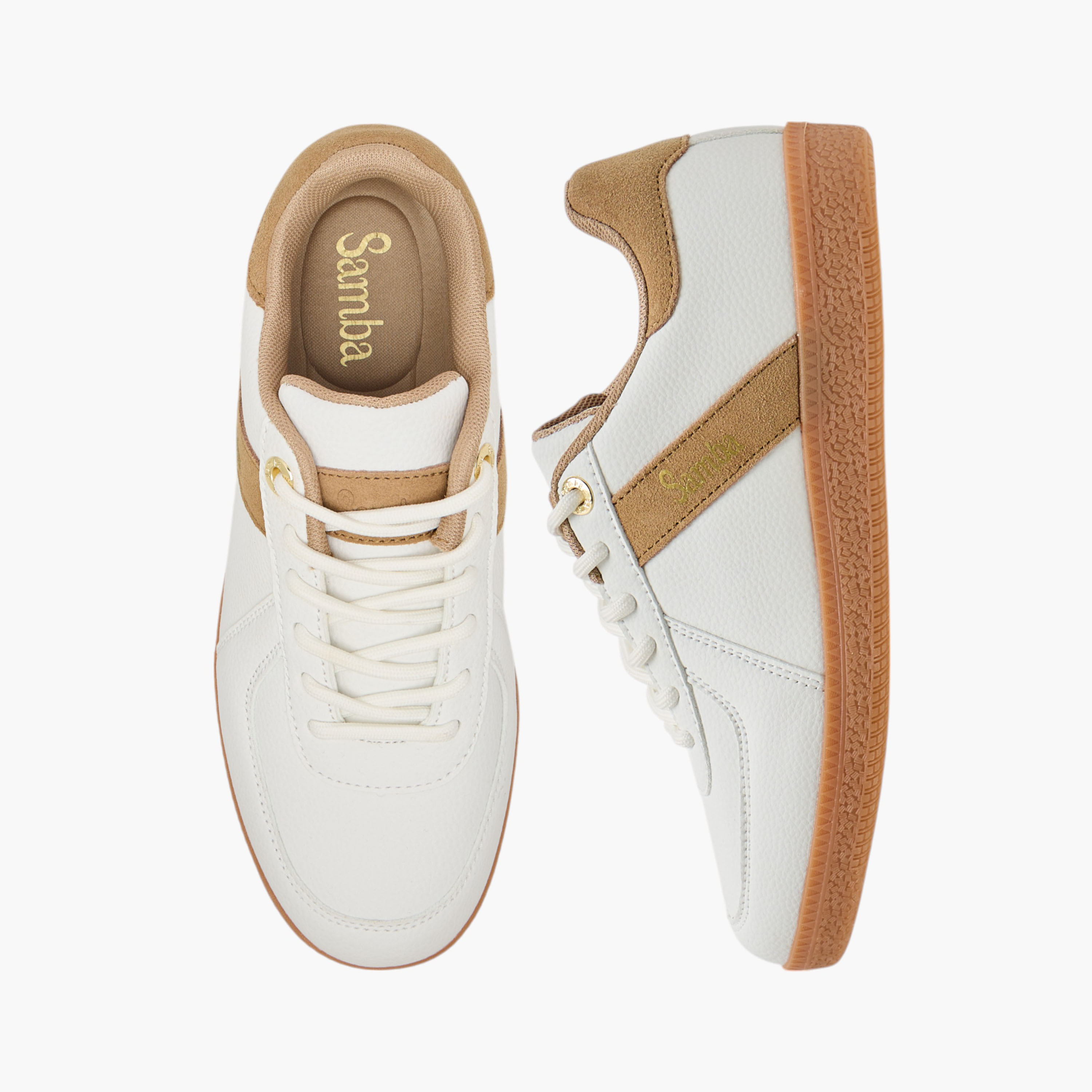Samba Womens' Panelled Lace-Up Sneakers-women-shoes-sneakers-image-1