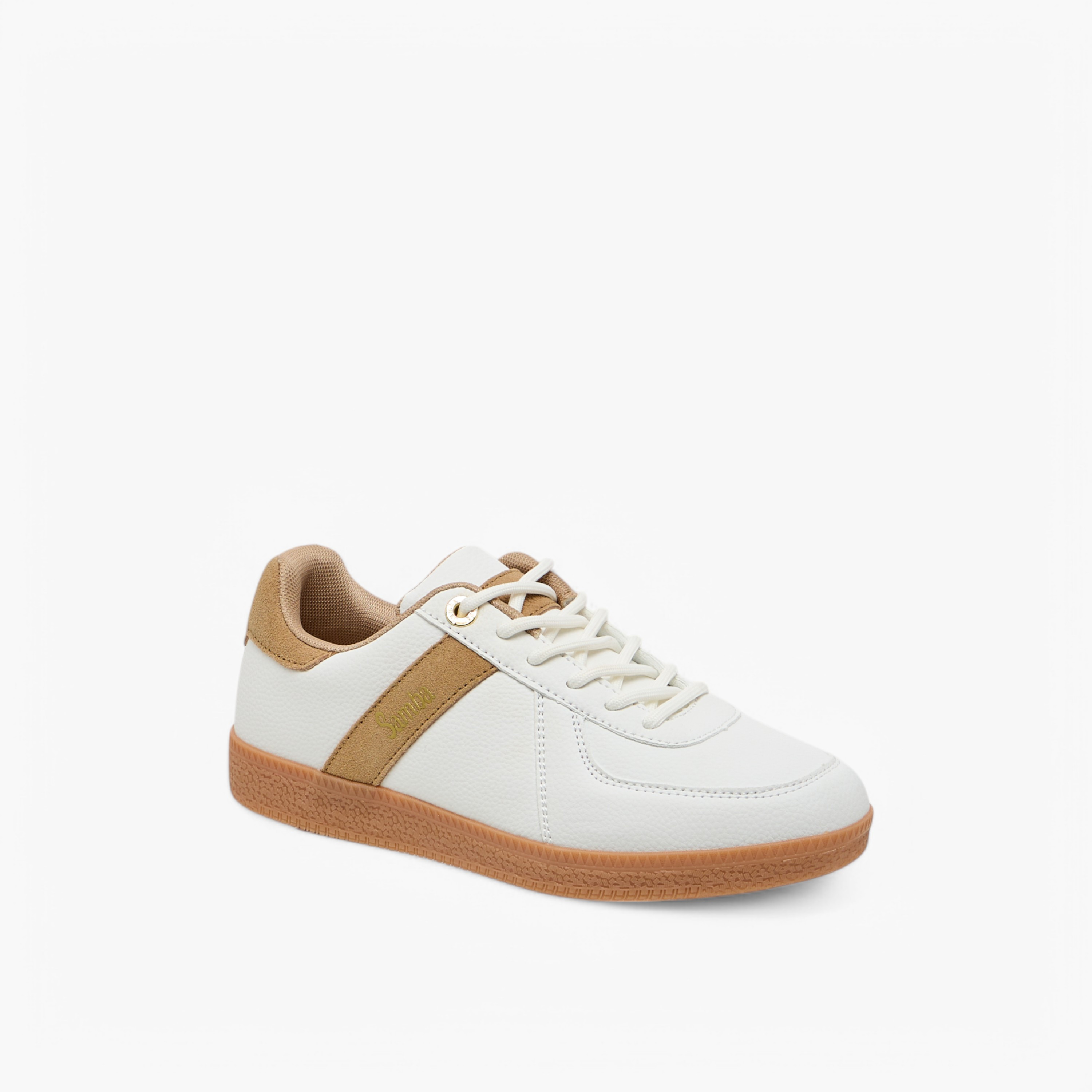 Samba Womens' Panelled Lace-Up Sneakers-women-shoes-sneakers-image-2
