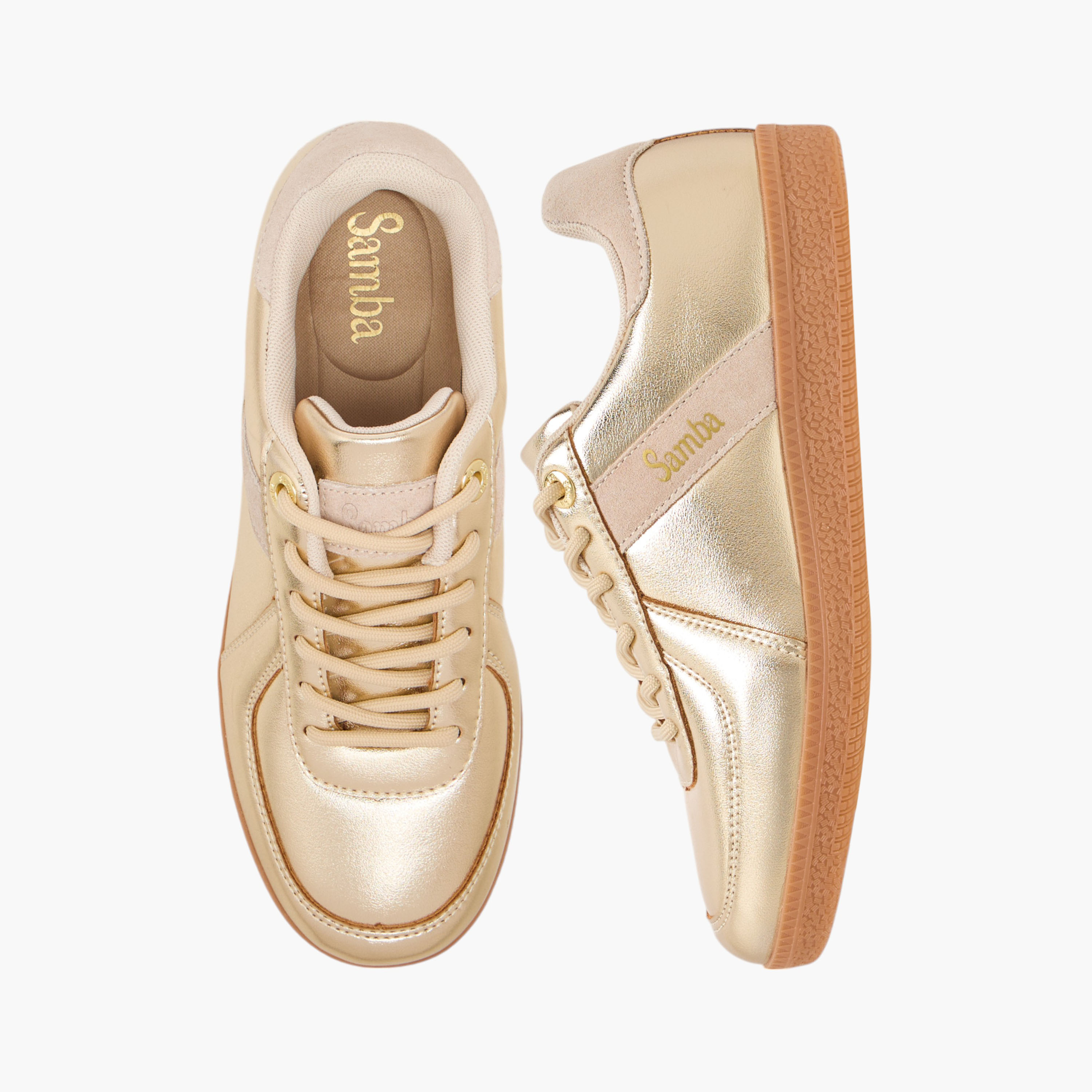 Samba Womens' Panelled Lace-Up Sneakers-women-shoes-sneakers-image-1
