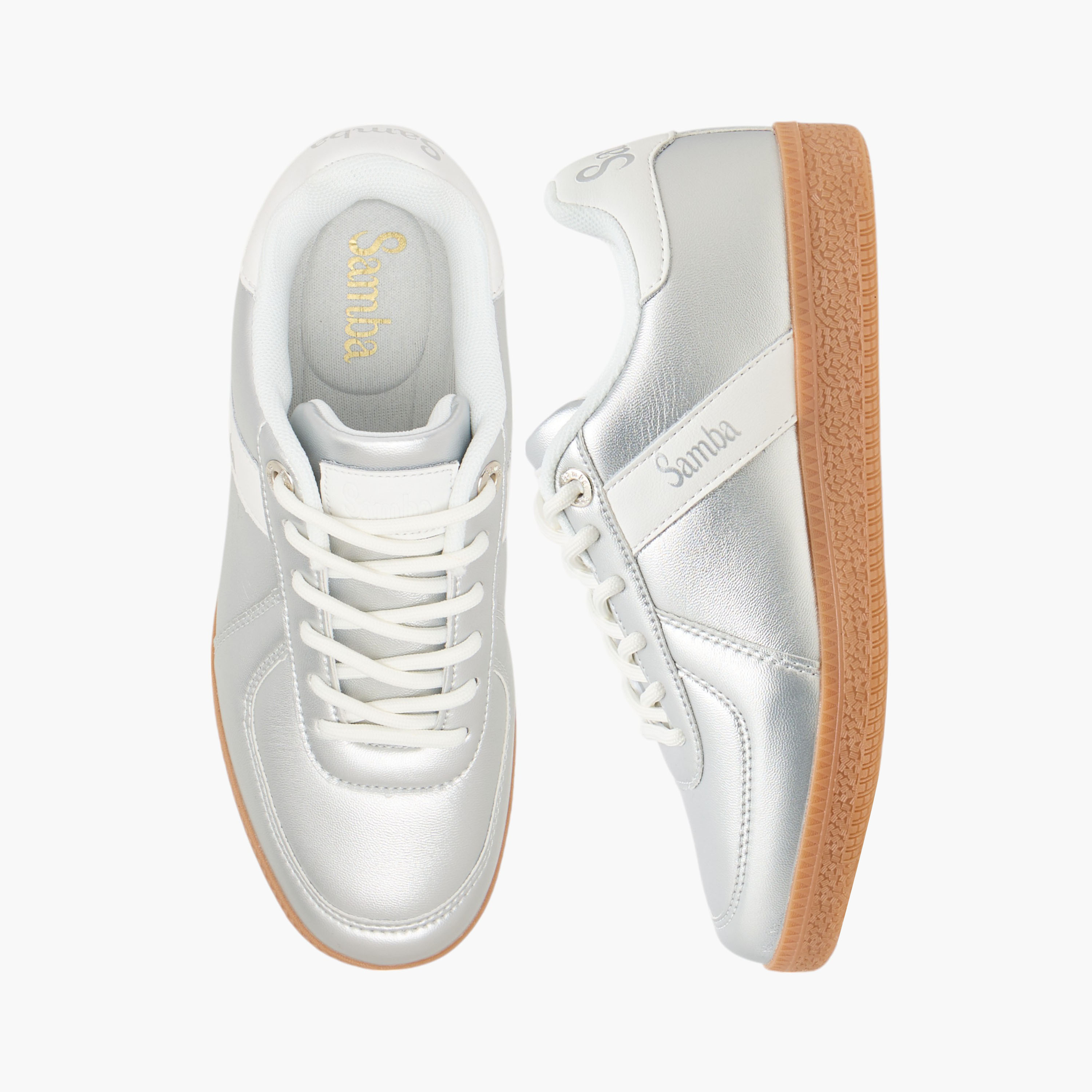 Samba Womens' Panelled Lace-Up Sneakers-women-shoes-sneakers-image-1