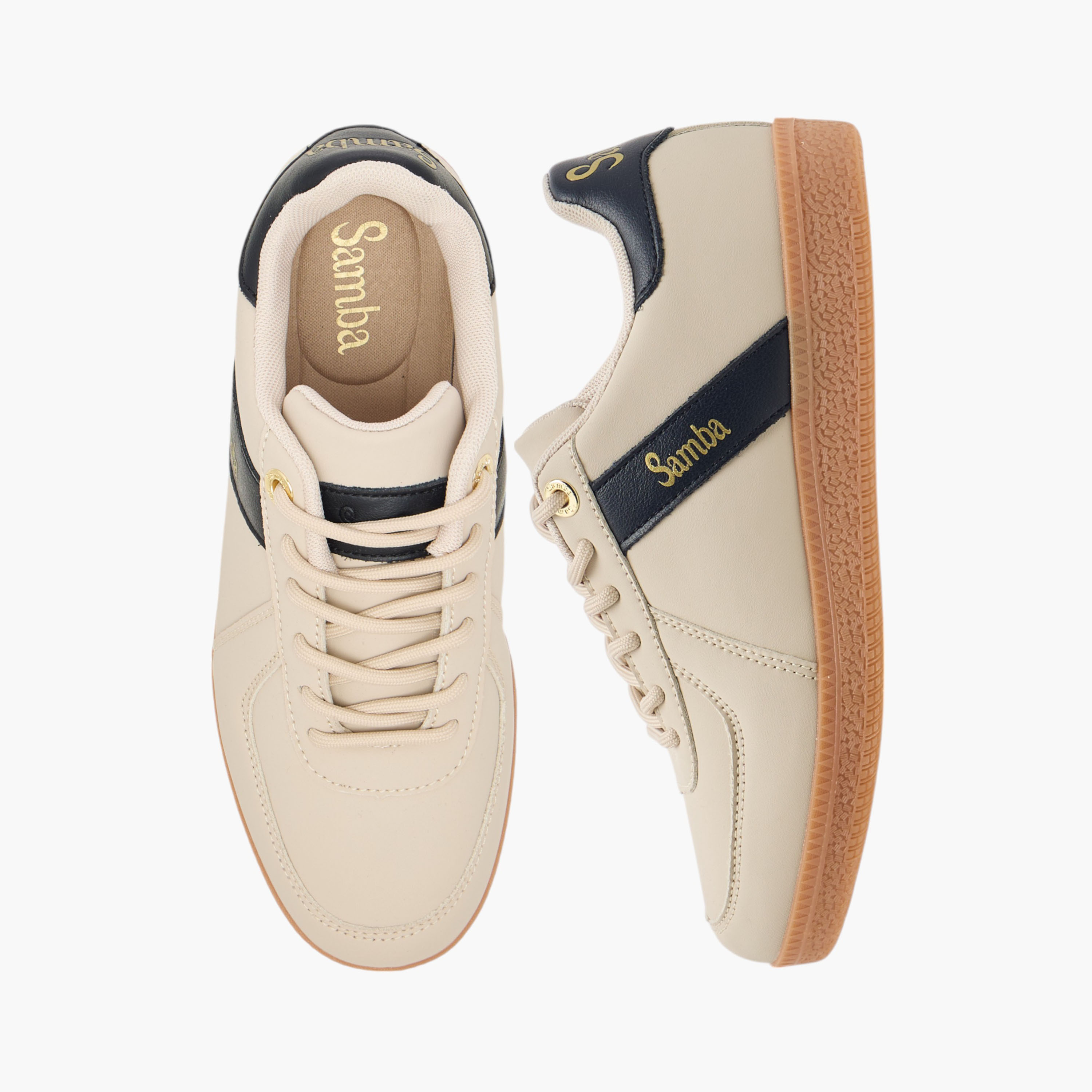 Samba Womens' Panelled Lace-Up Sneakers-women-shoes-sneakers-image-1