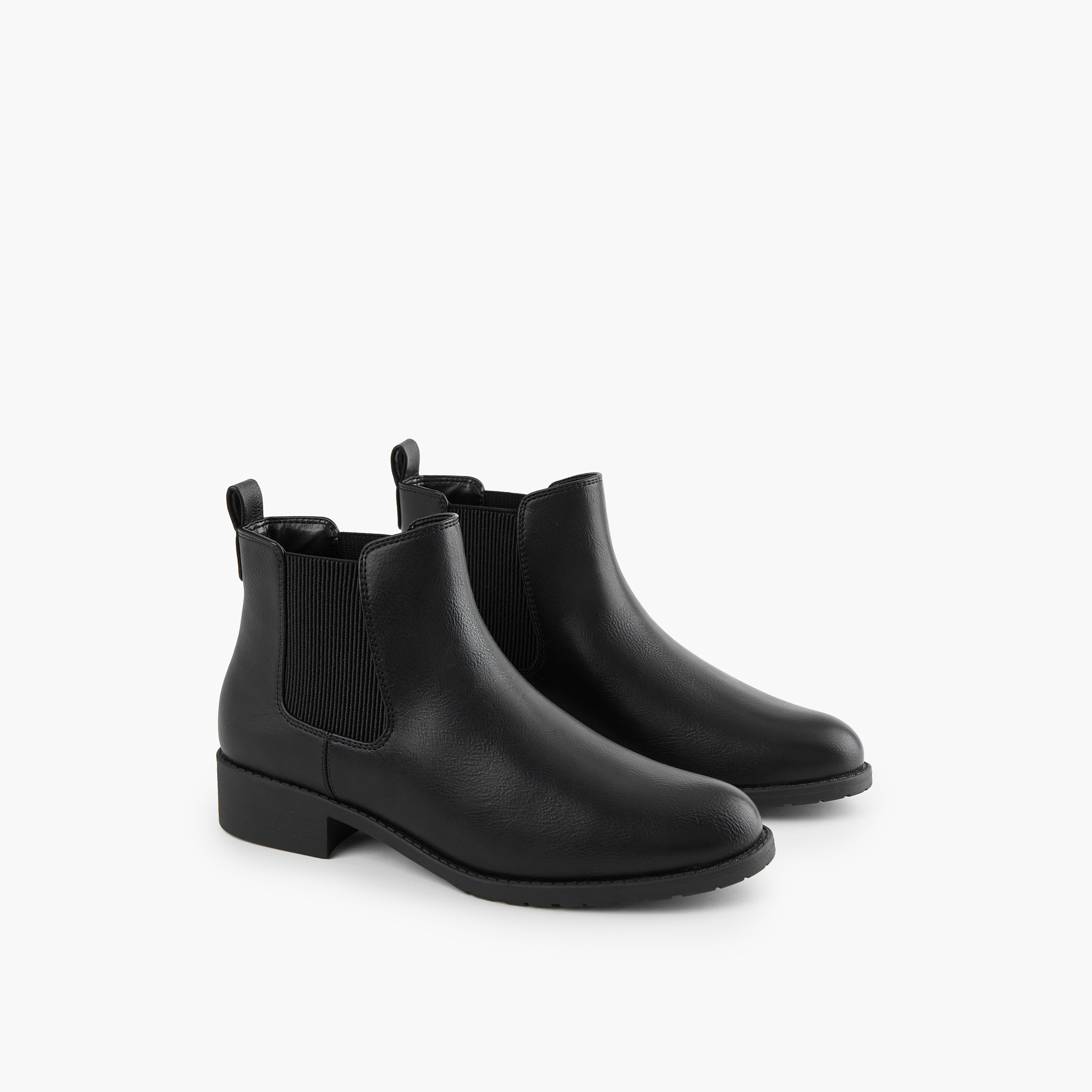 Celeste Women's Solid Block Heel Chelsea Boots with Pull Tab-women-shoes-boots-image-1