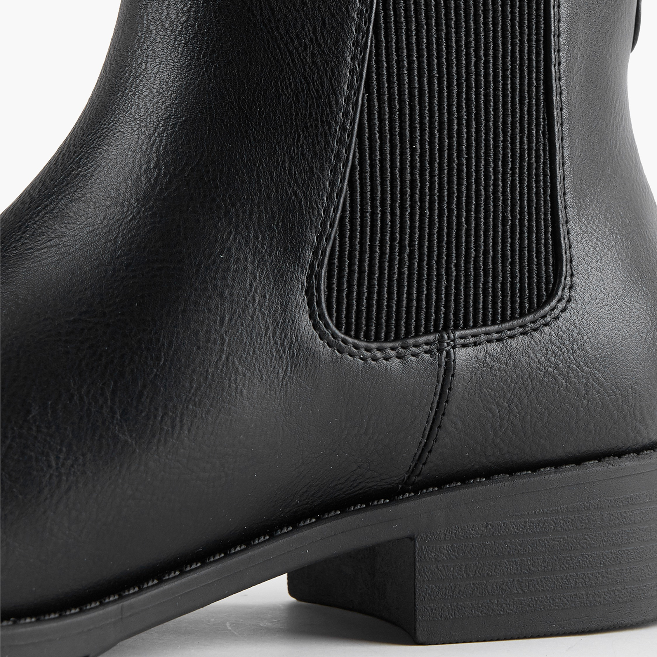 Celeste Women's Solid Block Heel Chelsea Boots with Pull Tab-women-shoes-boots-image-4