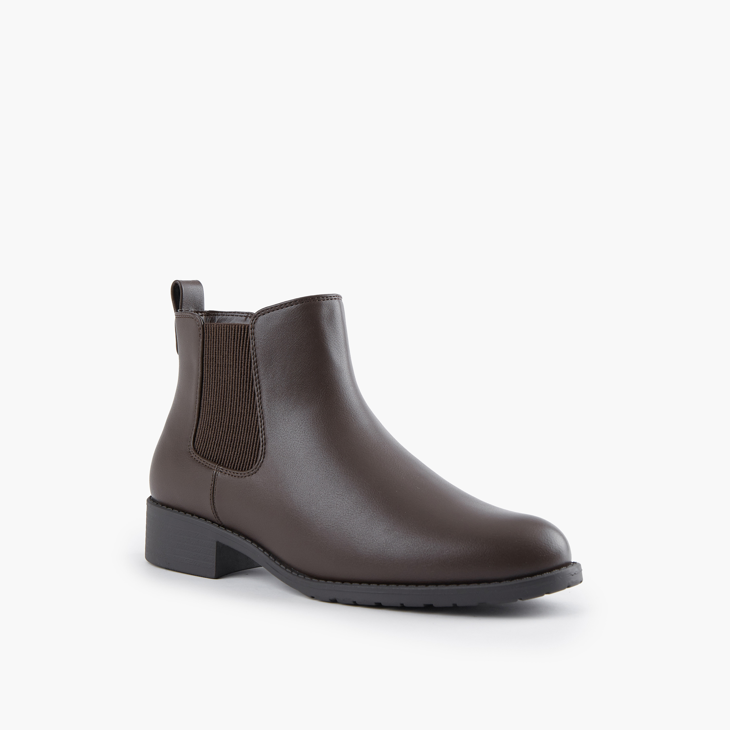 Celeste Women's Solid Block Heel Chelsea Boots with Pull Tab-women-shoes-boots-image-2
