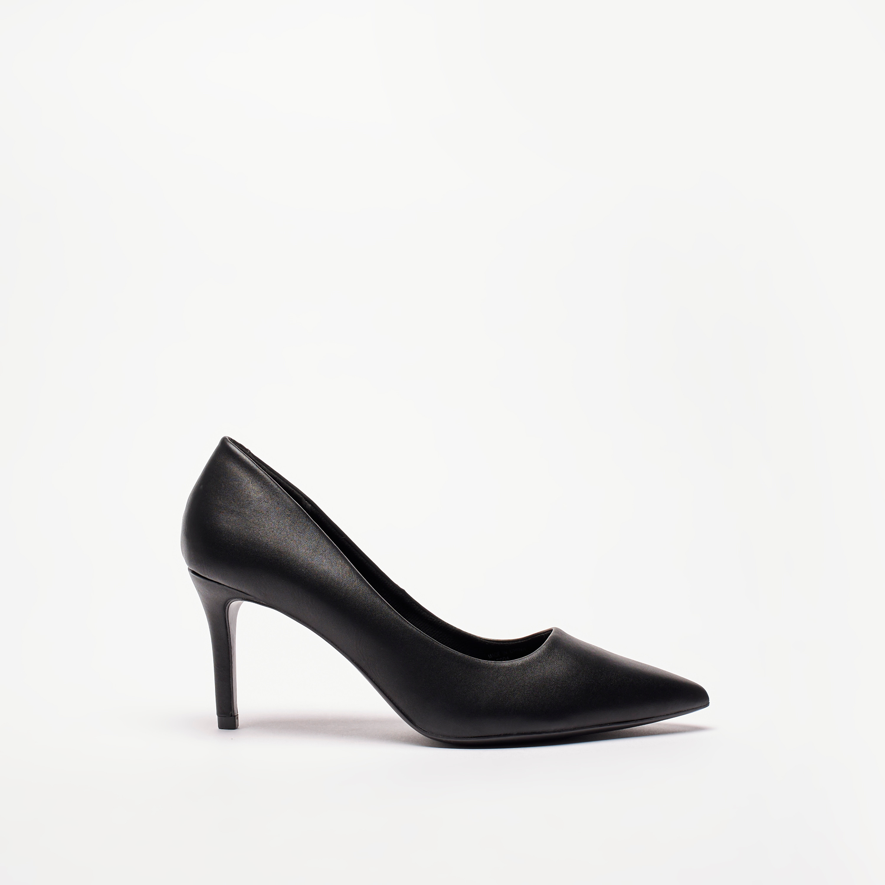 Black leather clearance court shoes