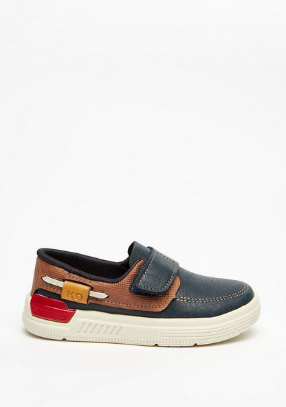 Kidy Solid Loafers with Hook and Loop Closure-Boy%27s Casual Shoes-image-0